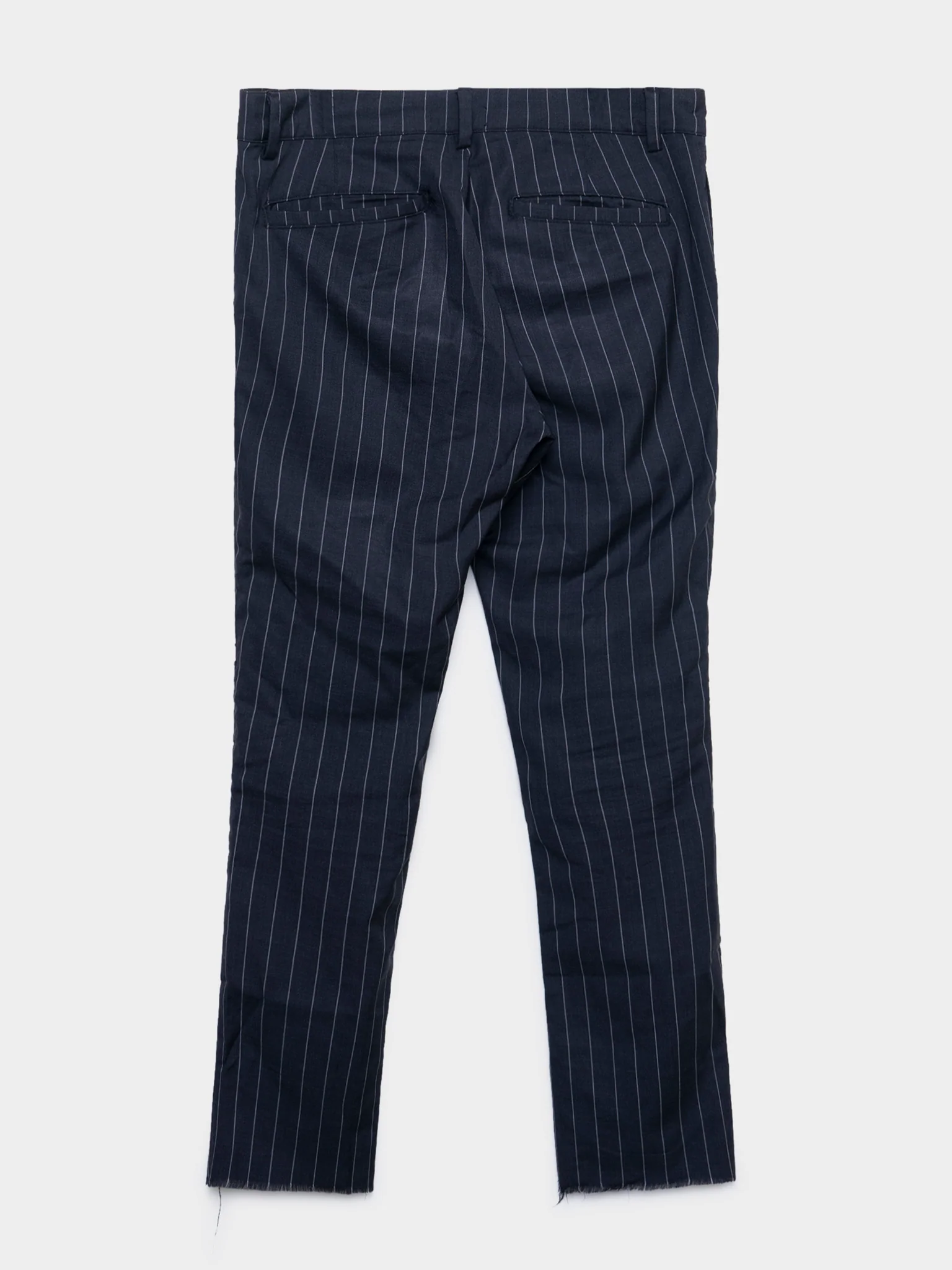 Pinstriped Patched Distressed Trousers - Image 3