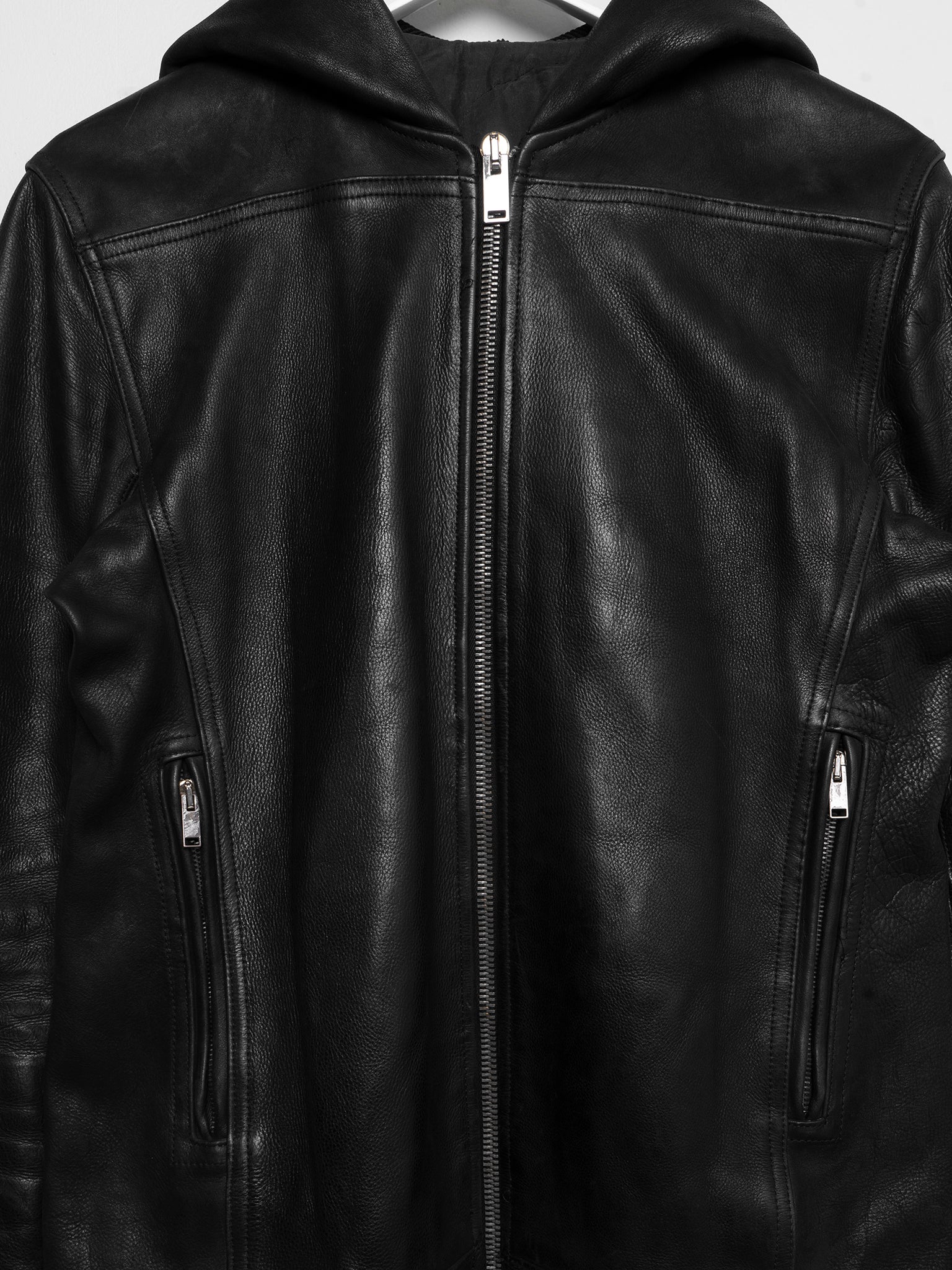 Plinth Hooded Leather Jacket - Image 2