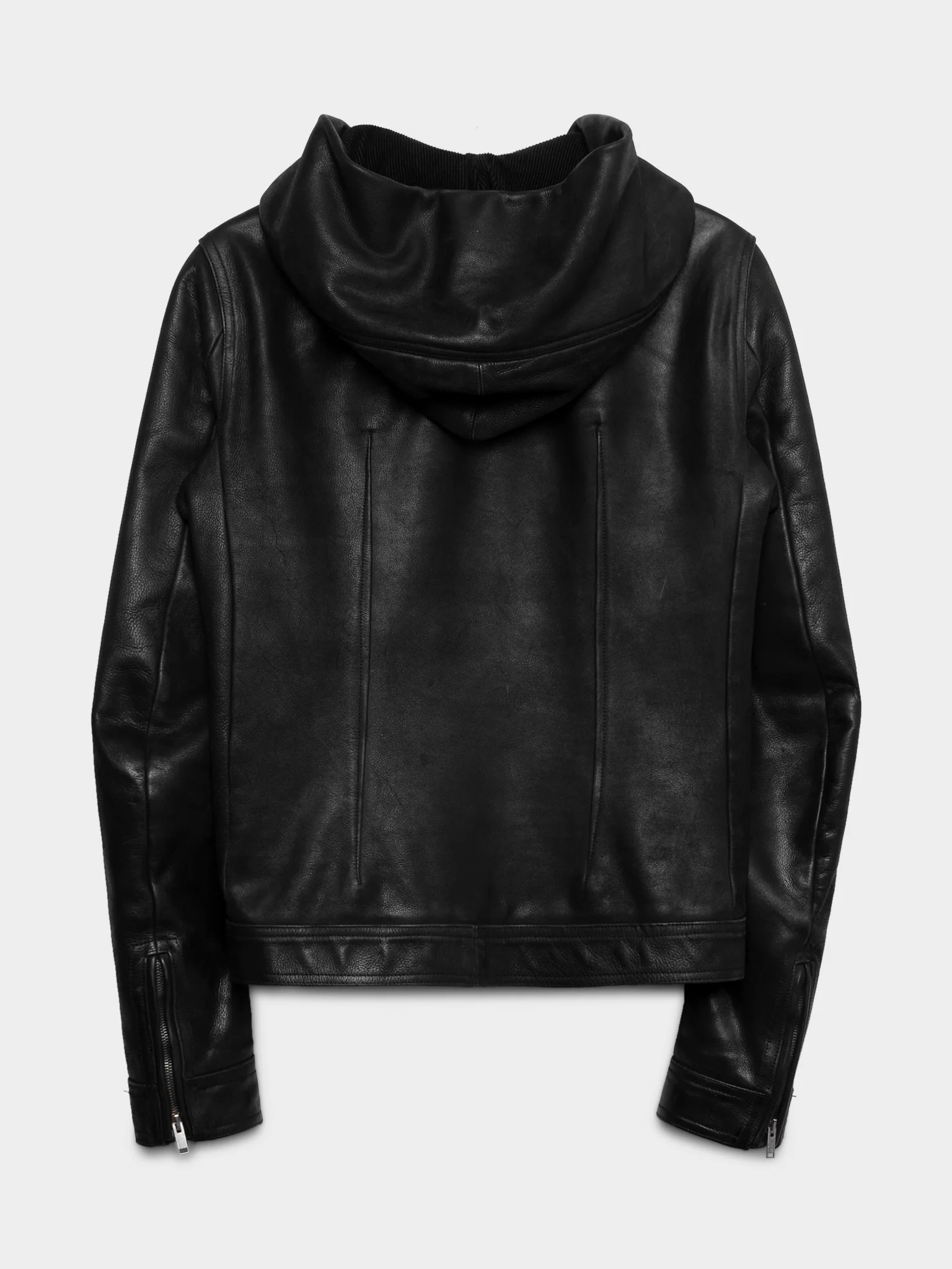 Plinth Hooded Leather Jacket - Image 3