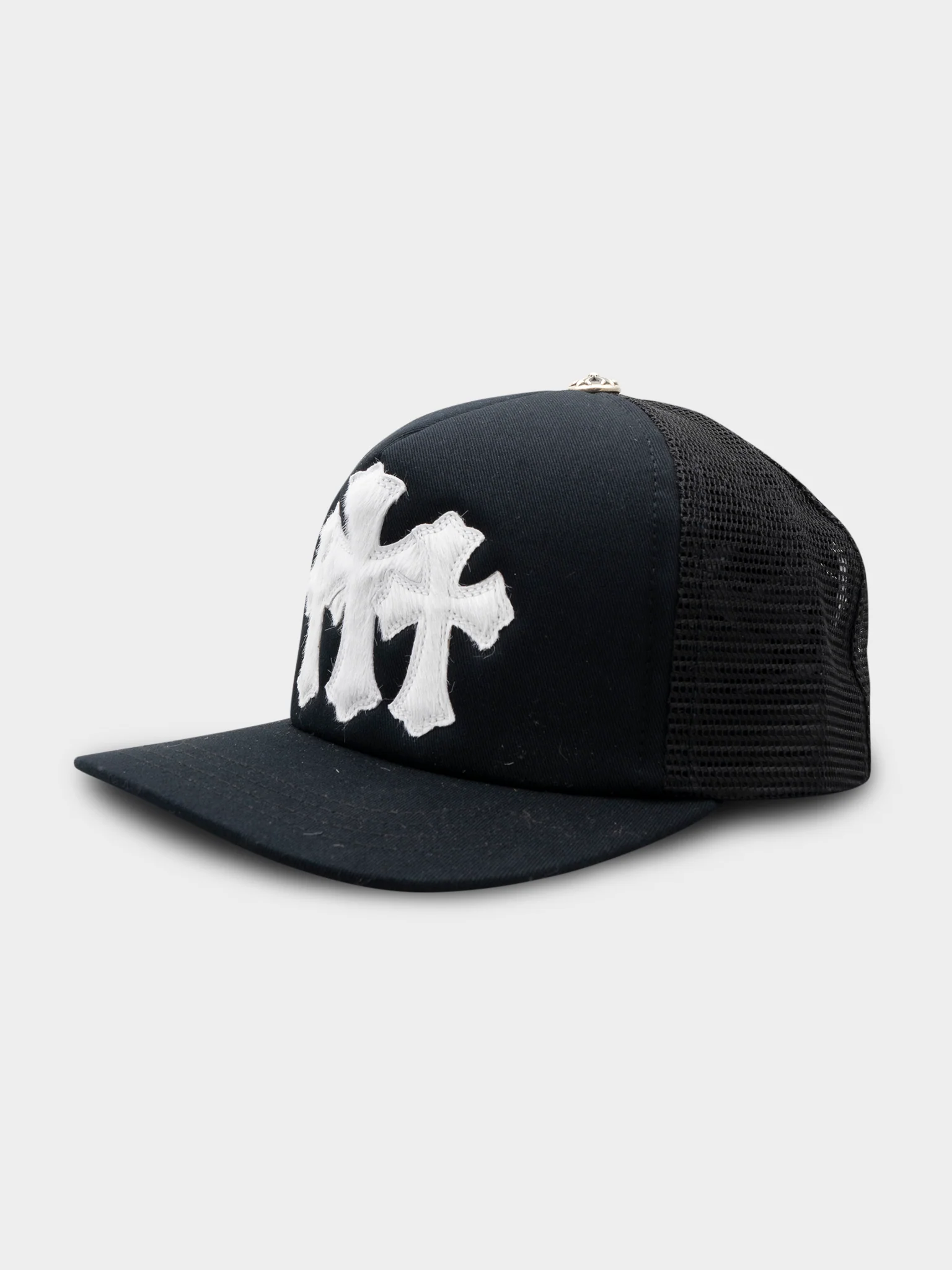 Pony Hair Triple Cross Patch Trucker Hat - Image 2