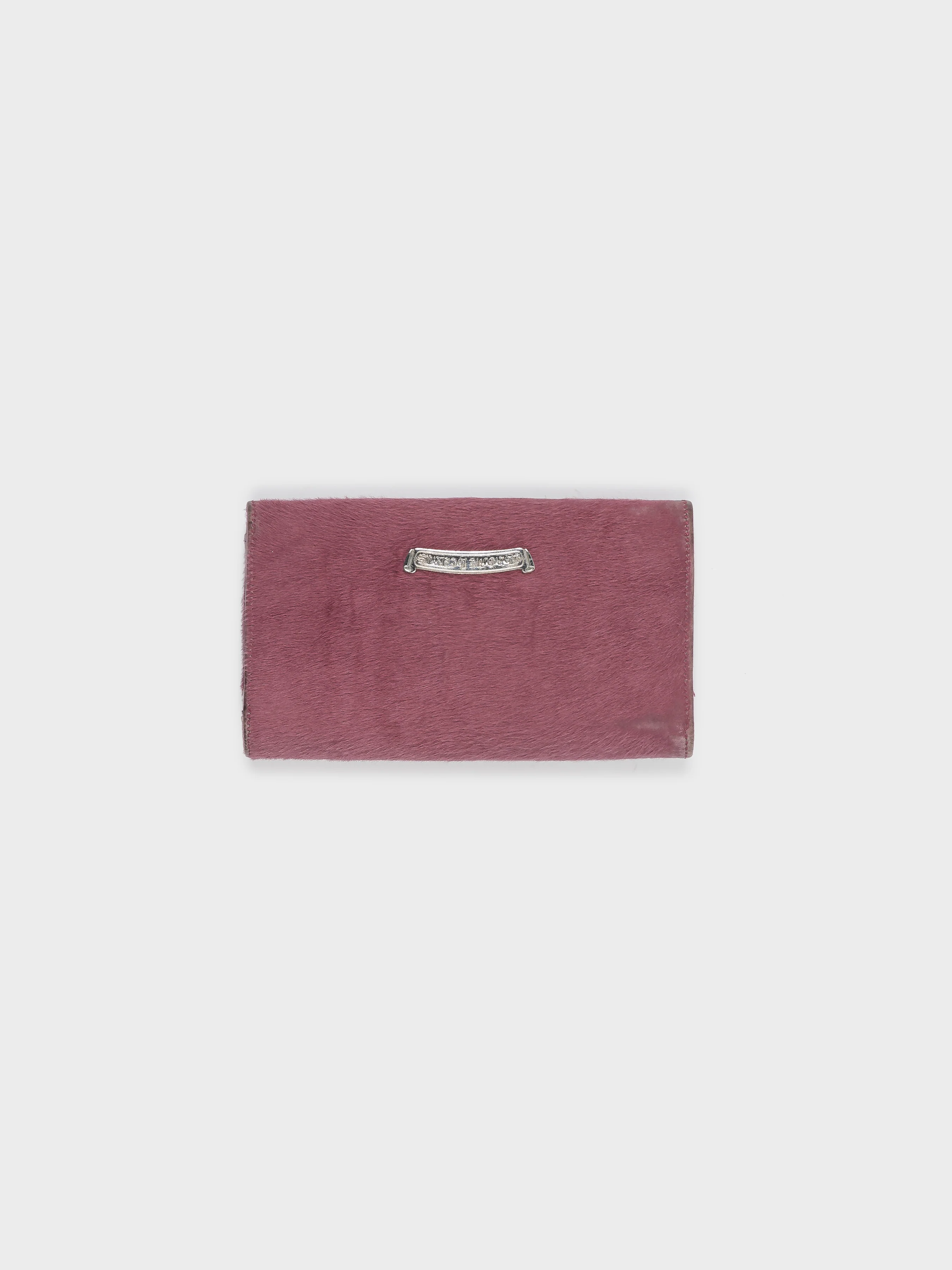 Pink Pony Hair Zip Wallet - Image 2