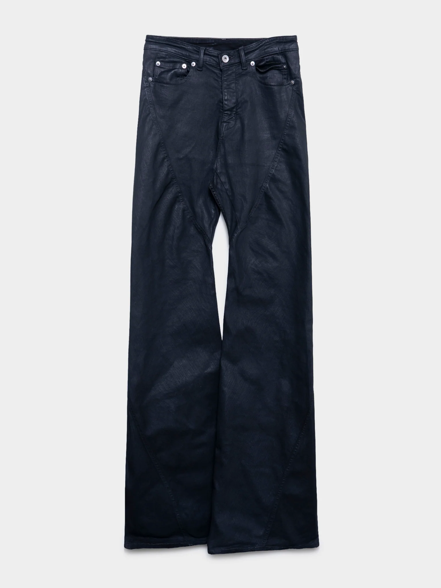 ‘Porterville’ Waxed Bias Bootcut Jeans