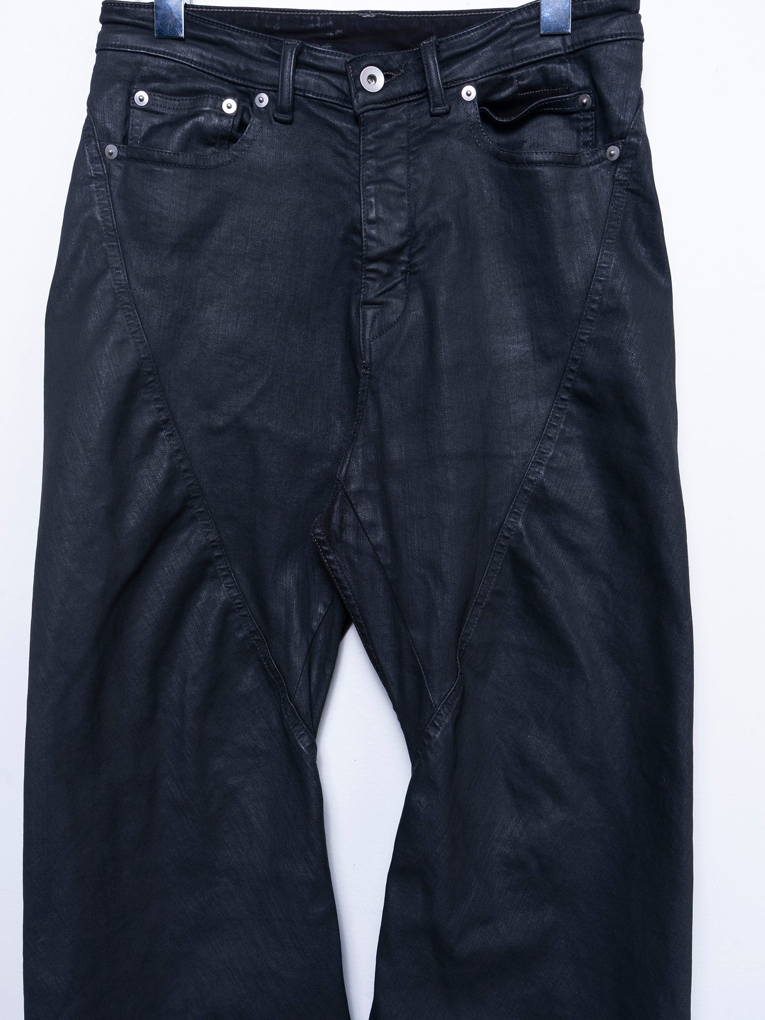 ‘Porterville’ Waxed Bias Bootcut Jeans - Image 2