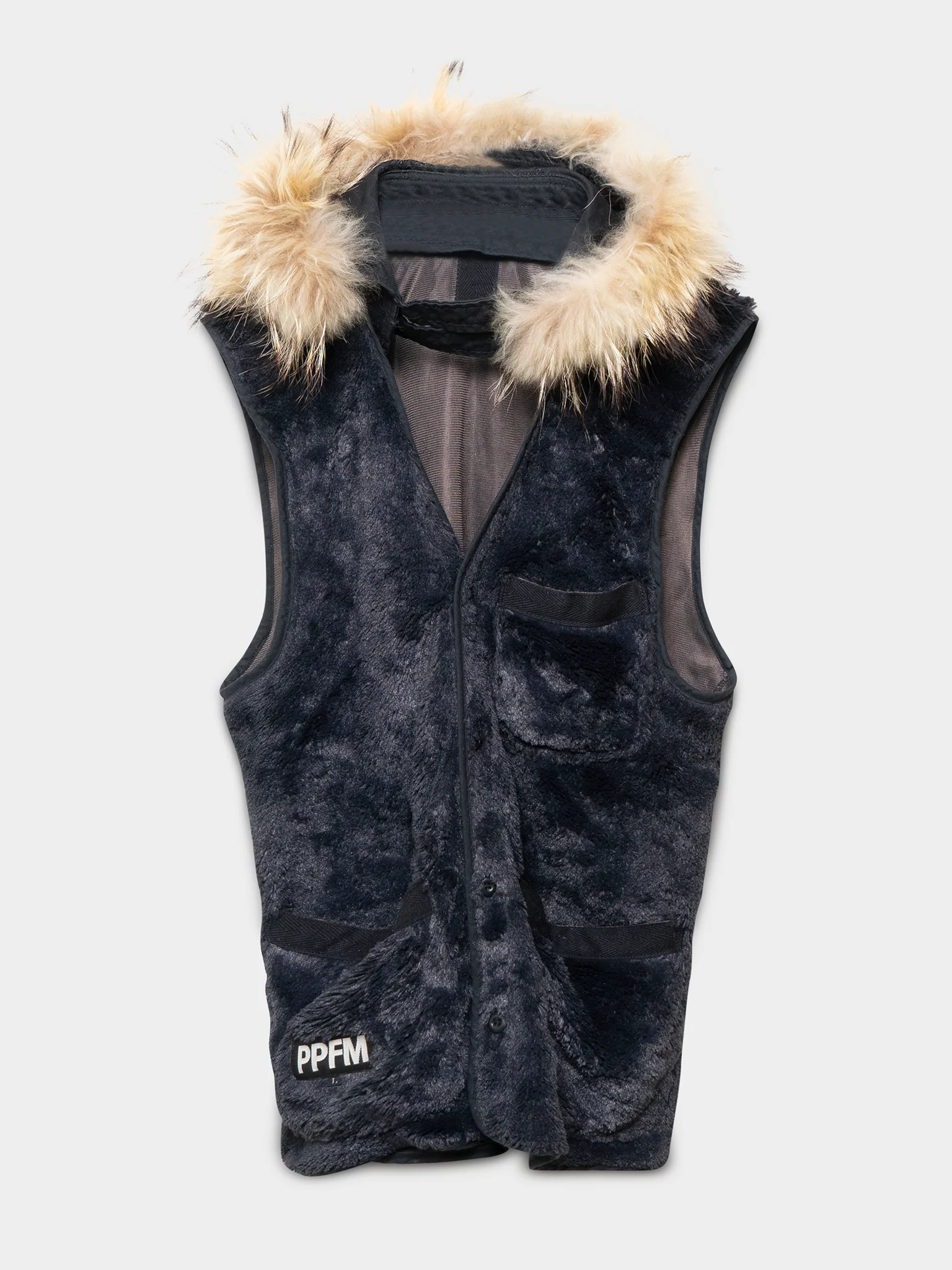 Fur Hooded Vest