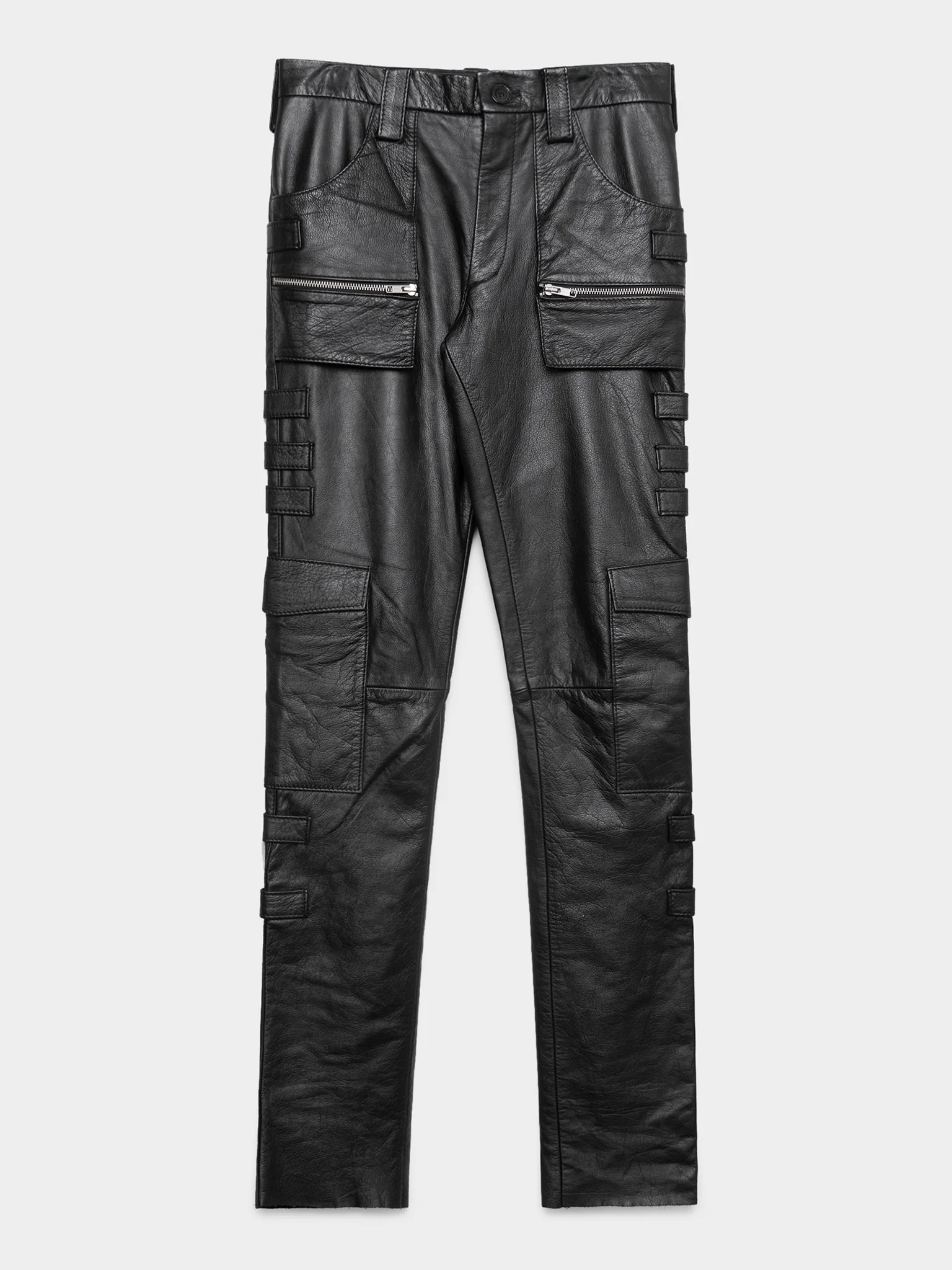 'Radioactivity' Leather Cargo Pants