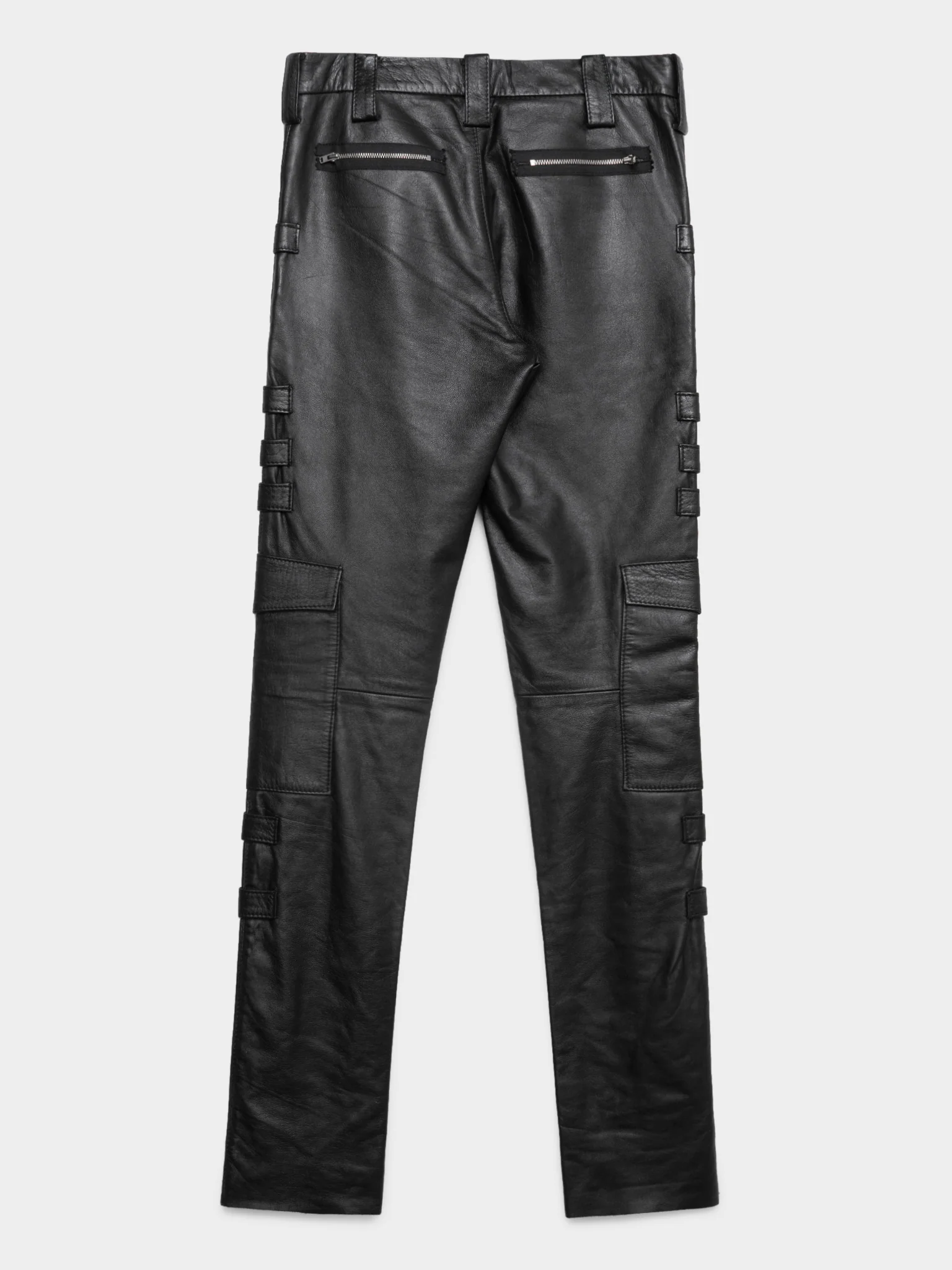 'Radioactivity' Leather Cargo Pants - Image 3