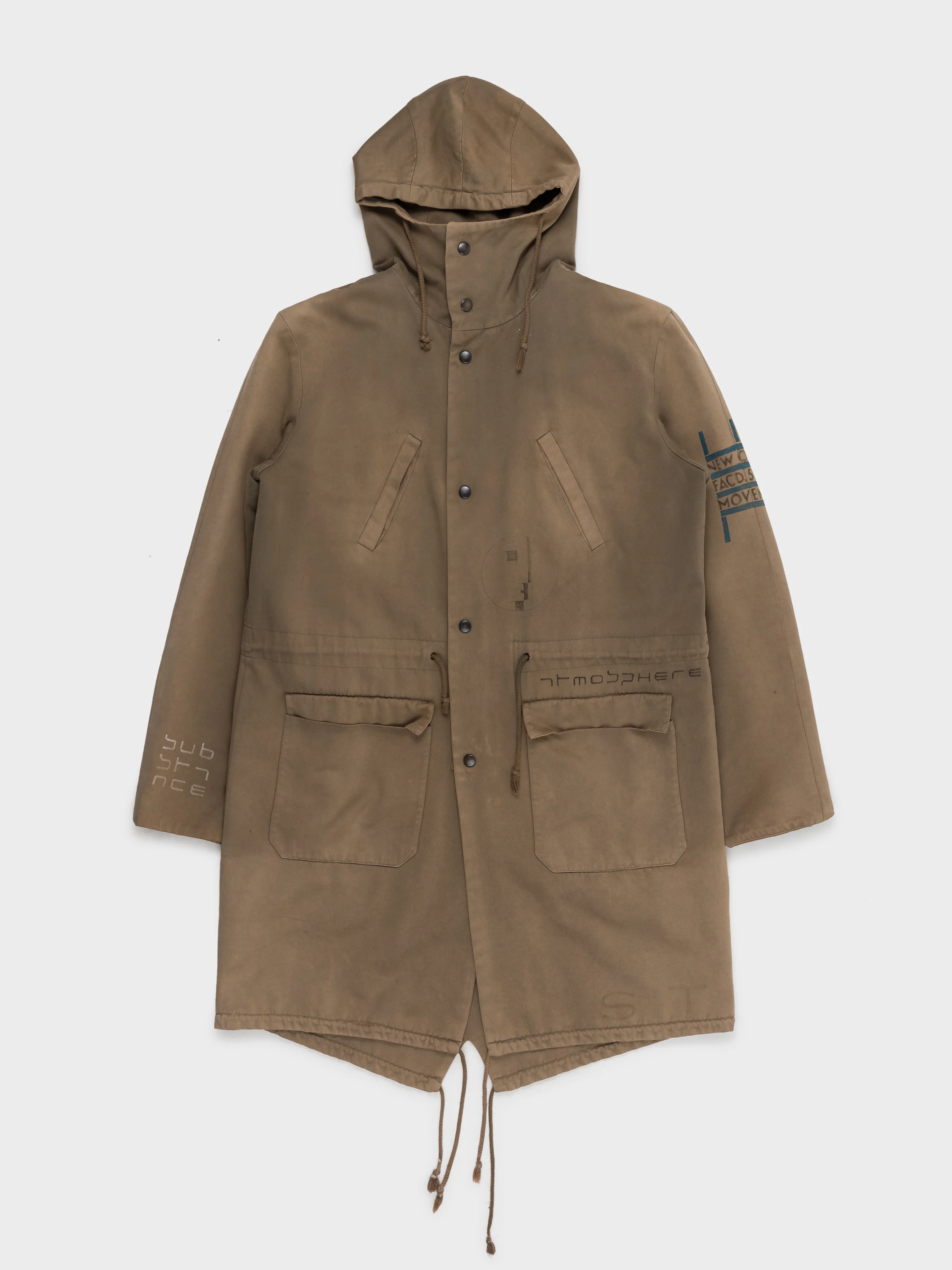 'Closer' Hand-Painted Dazzle Ships Parka - Image 3