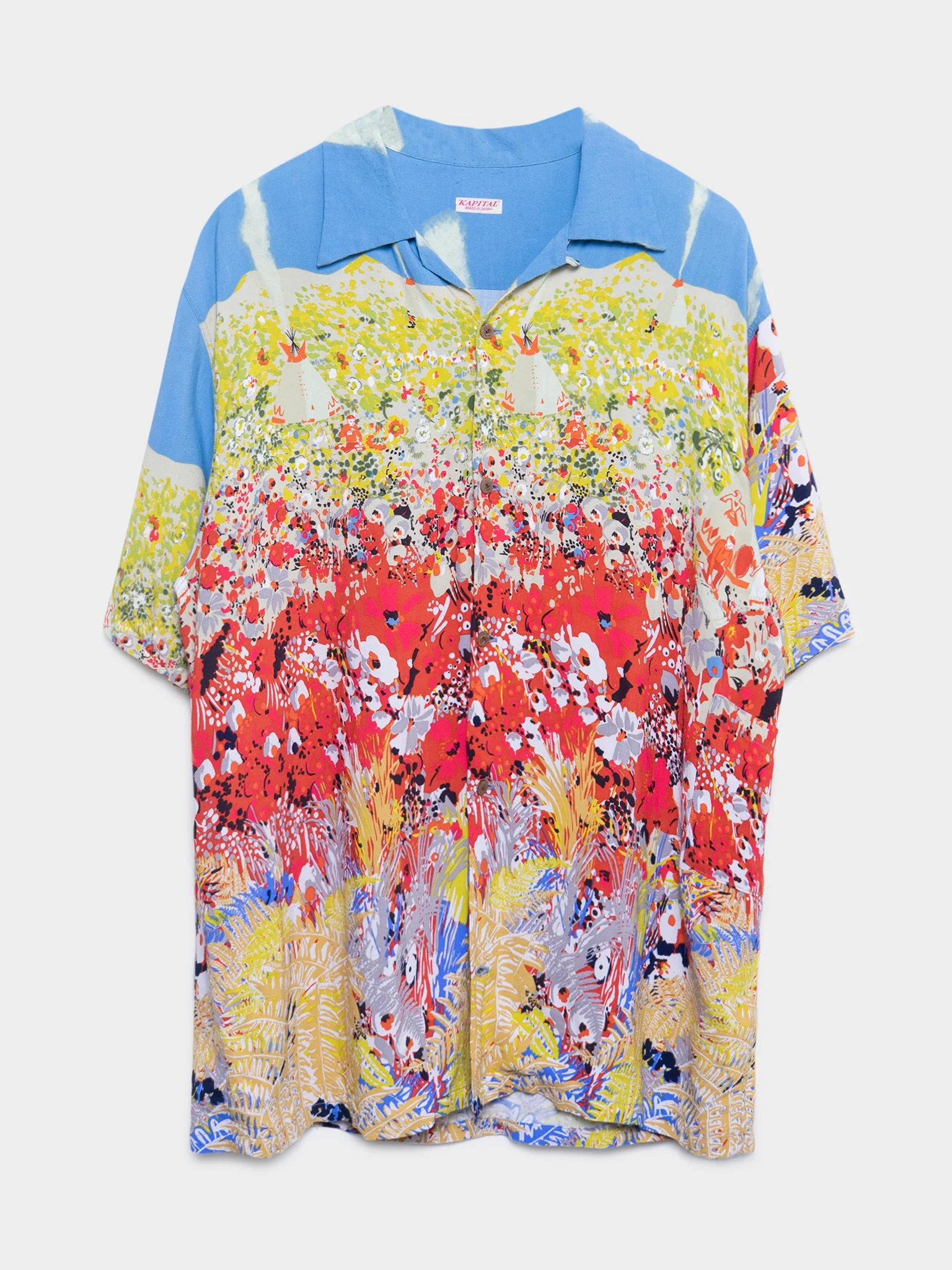 Rayon Navajo Land Aloha Shirt