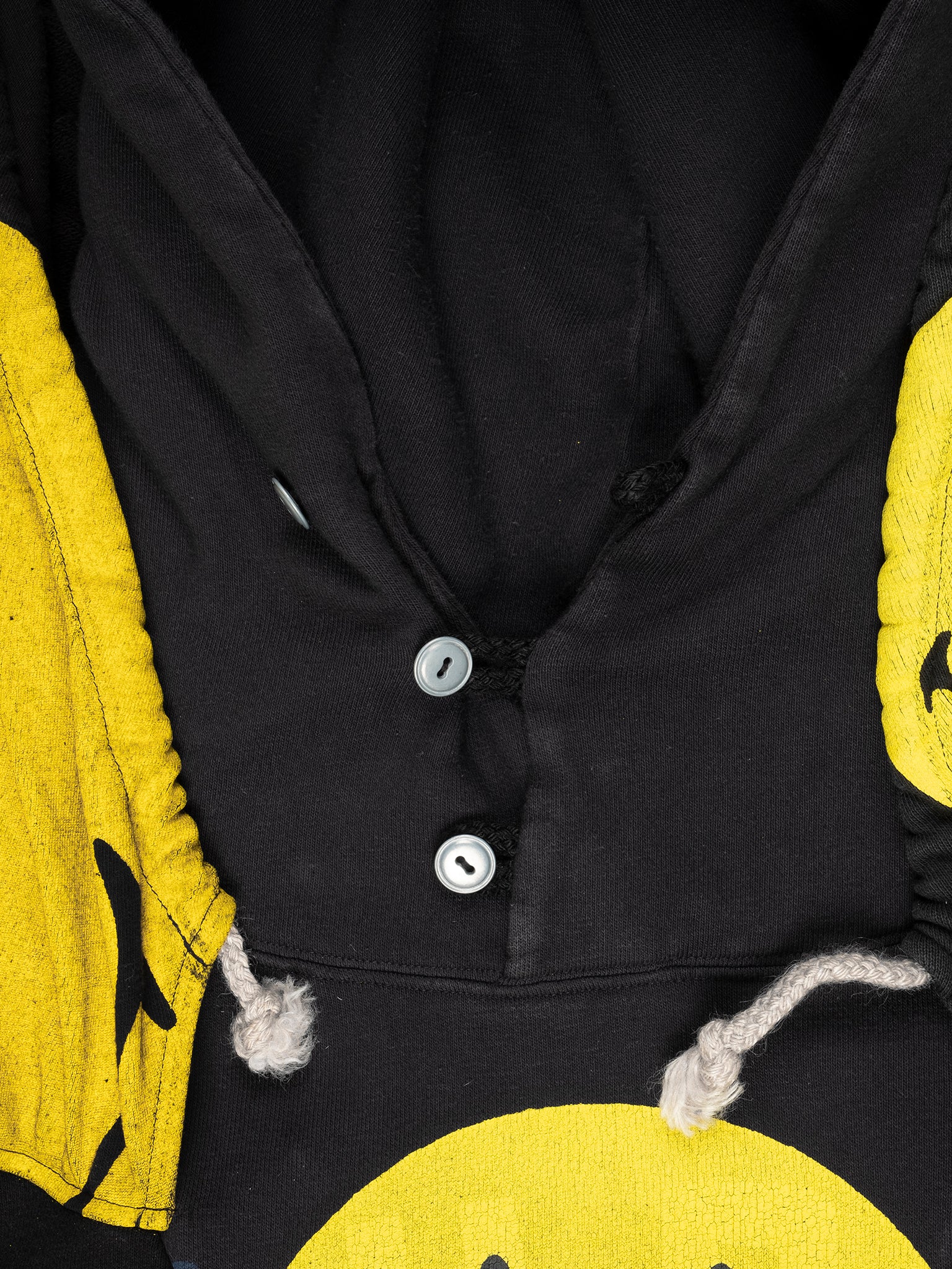 Oversized Reconstructed Smiley Hoodie - Image 4