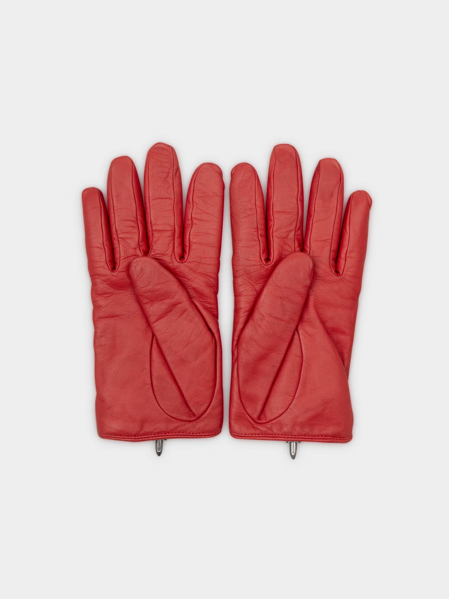 Red Leather Gloves - Image 2