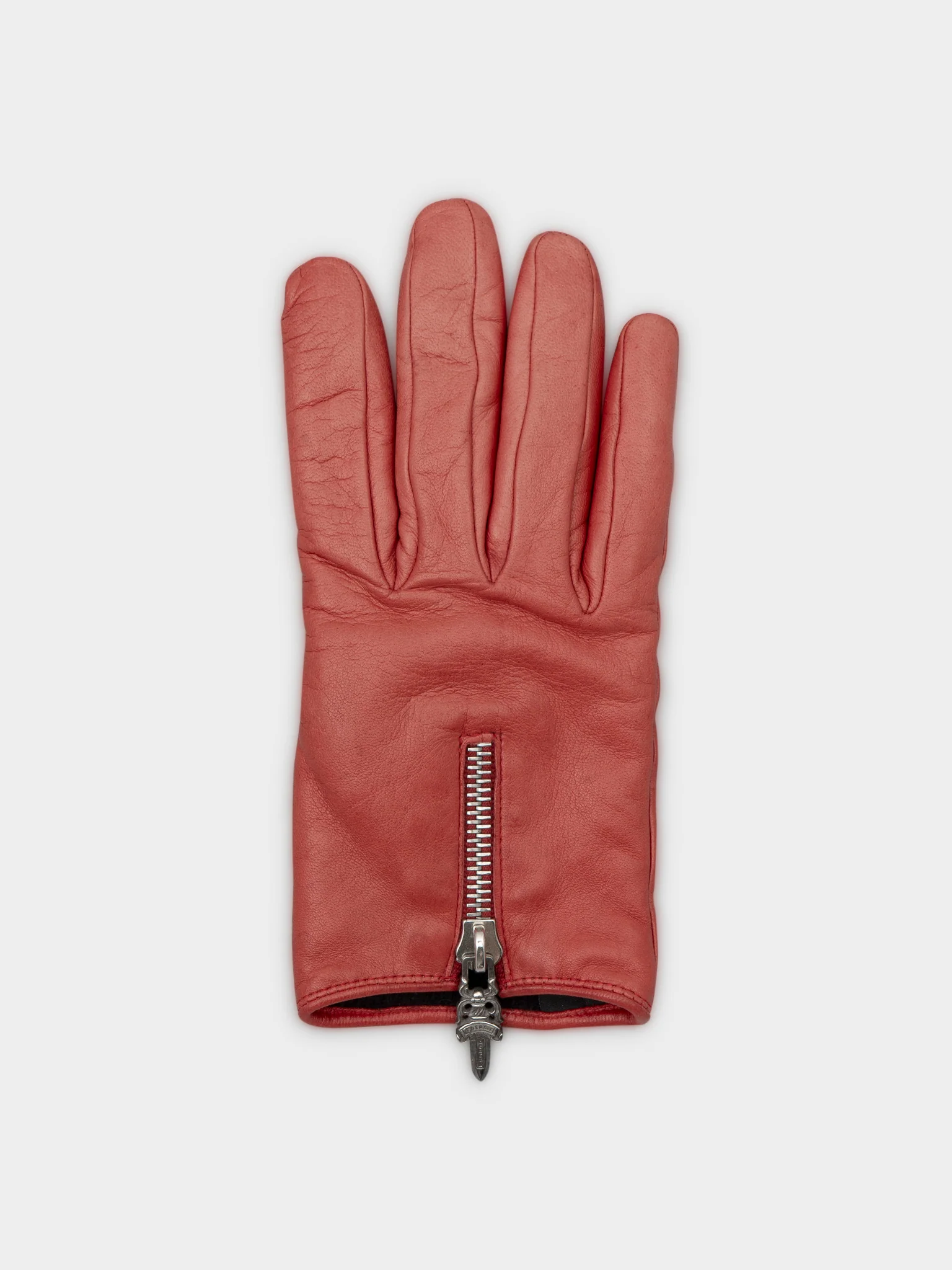 Red Leather Gloves - Image 3