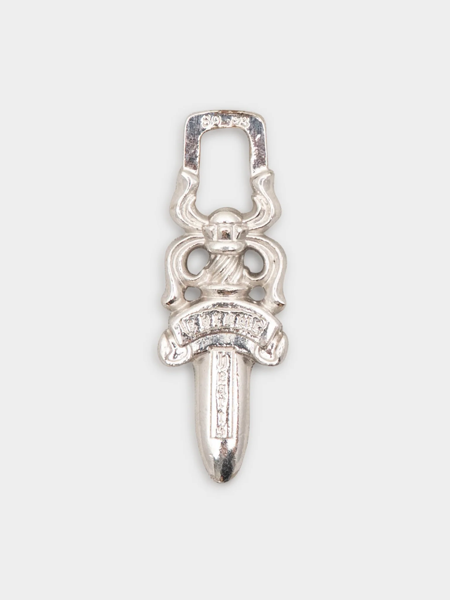 Rhodium Dagger Pendant