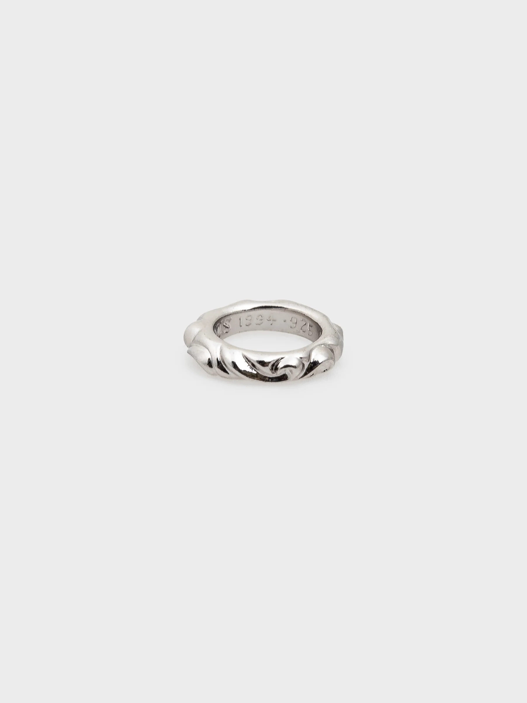 Rhodium Scroll Band