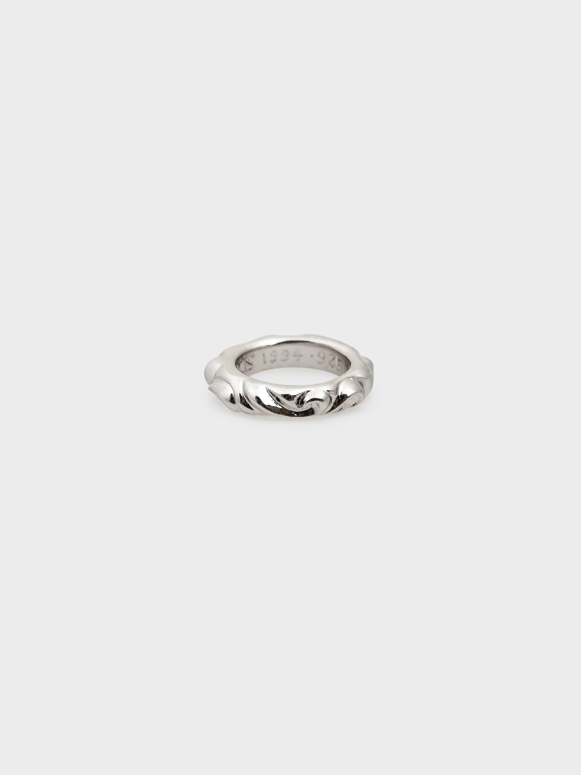 Rhodium Scroll Band - Image 2