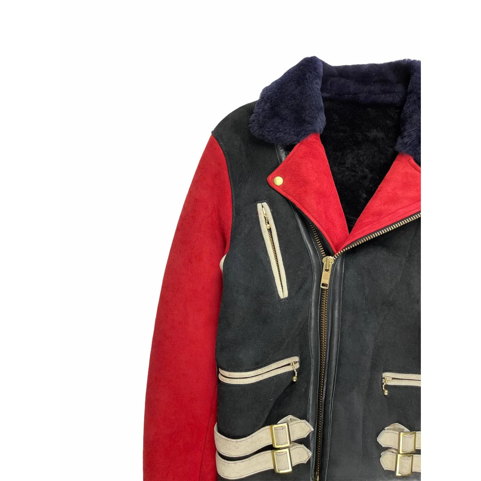 Shearling & Suede Rider Jacket - Image 3