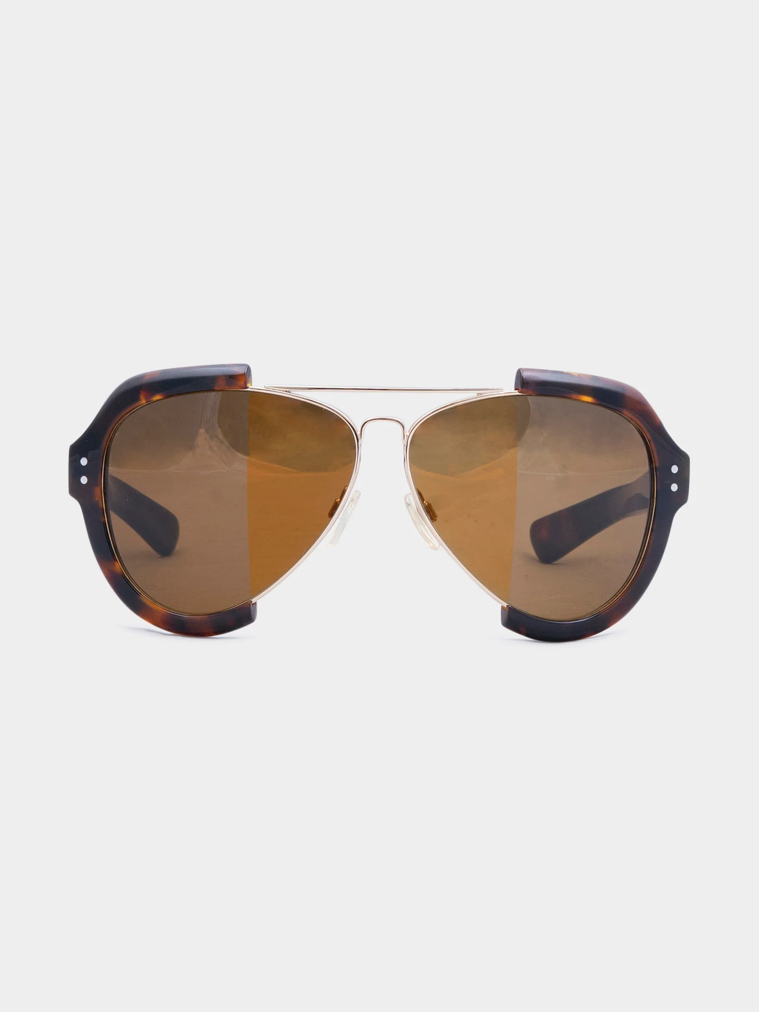 Half-Tortoise Half-Aviator Sunglasses - Image 2