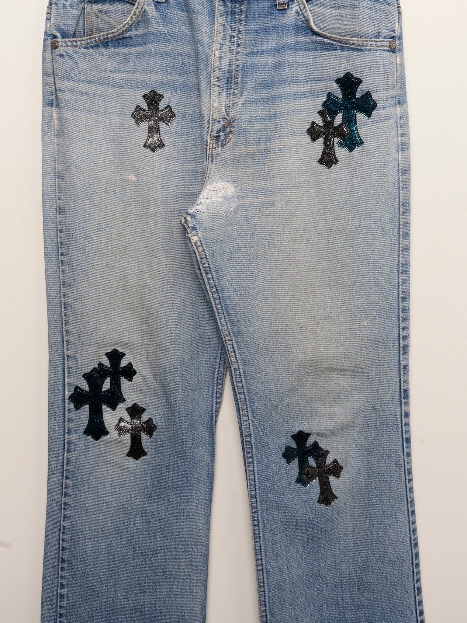 St. Barth's Galaxy Patch Levi's Jeans - Image 2