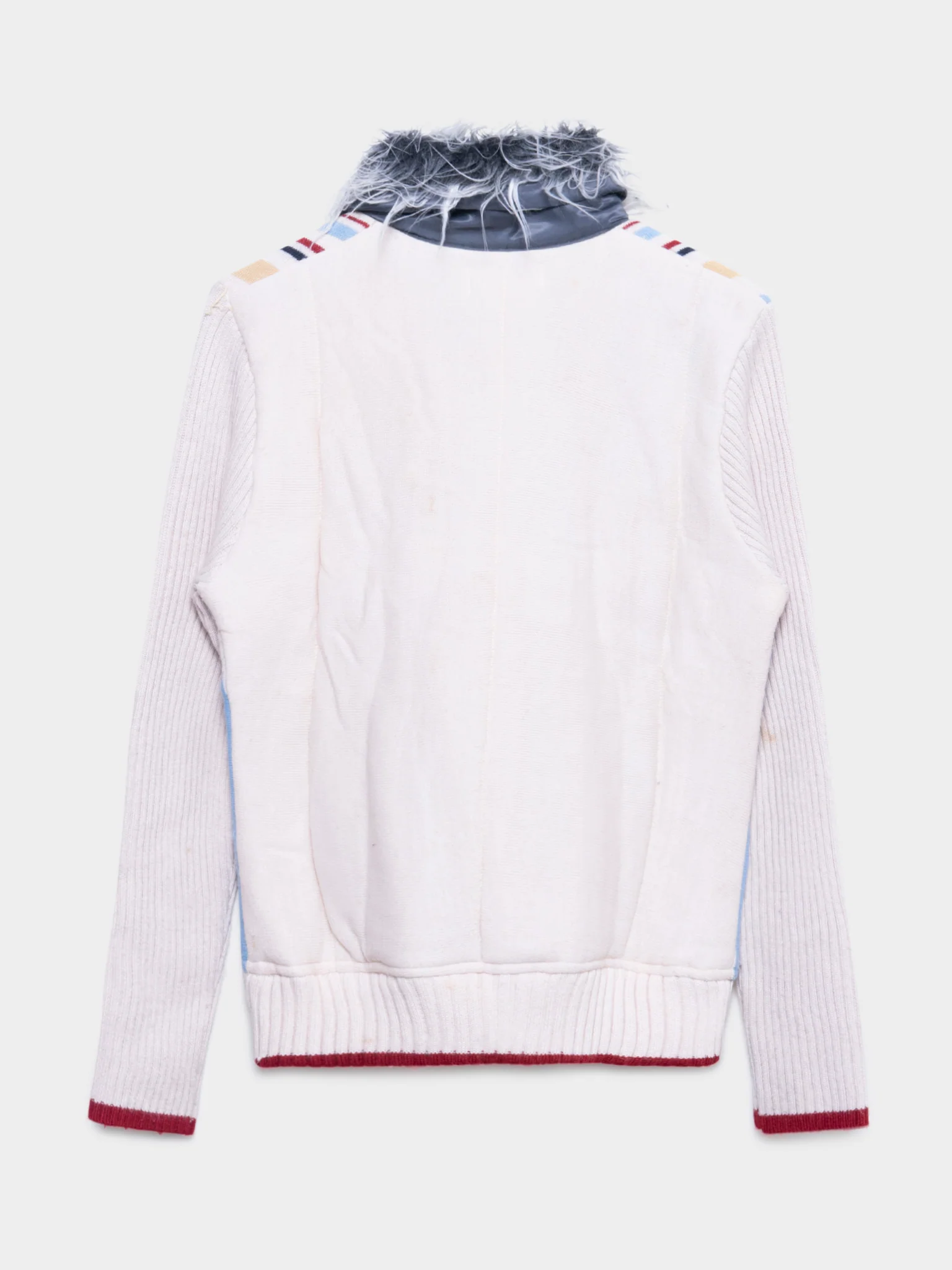 Striped Fur Collar Shirt - Image 3