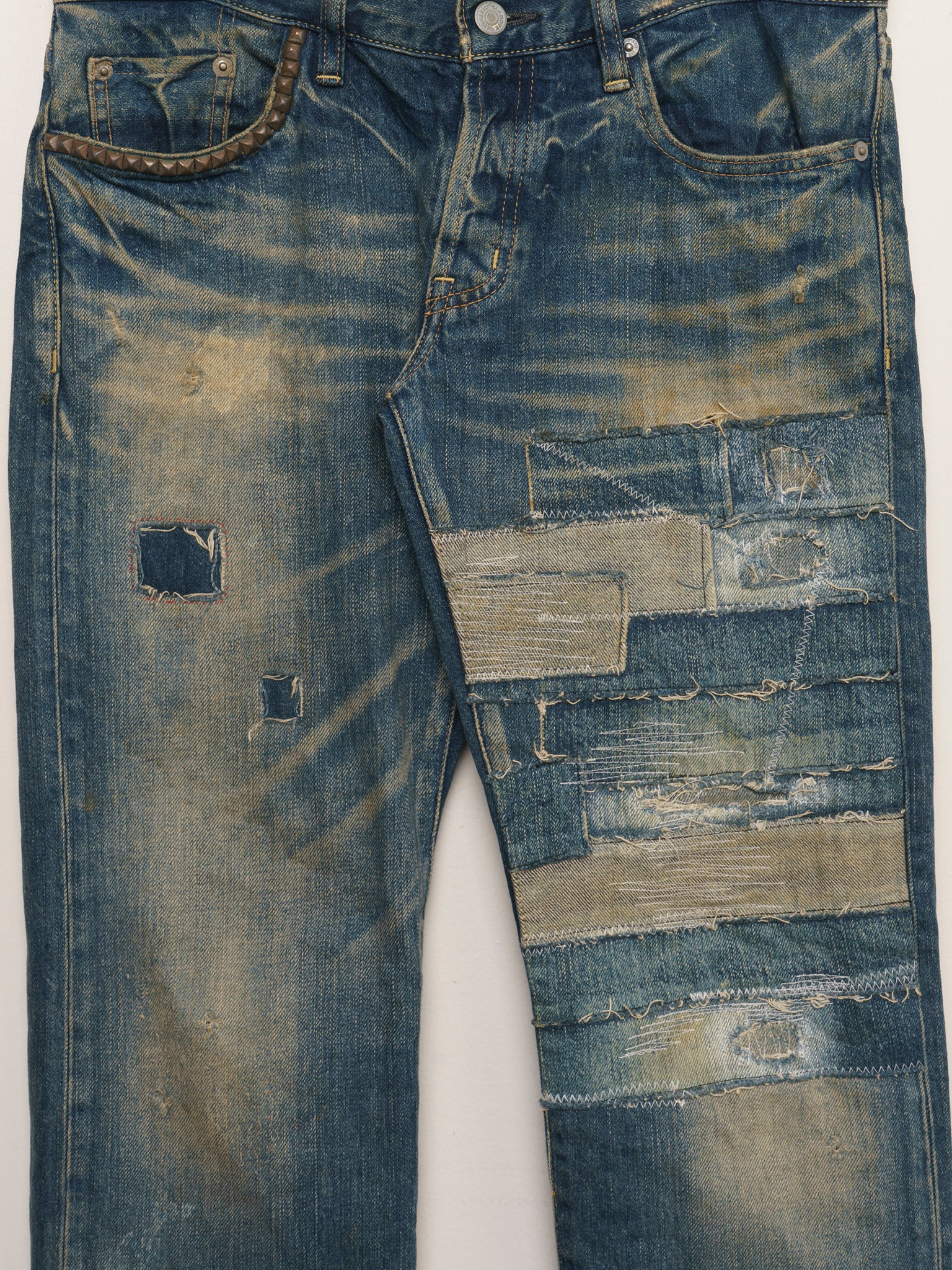Studded & Patched Jeans - Image 2