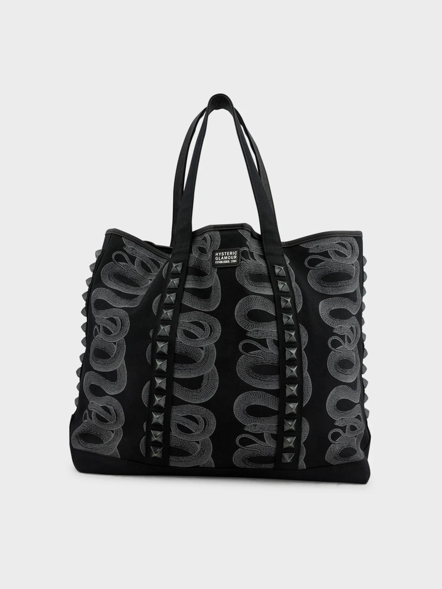 Studded Snake Tote Bag