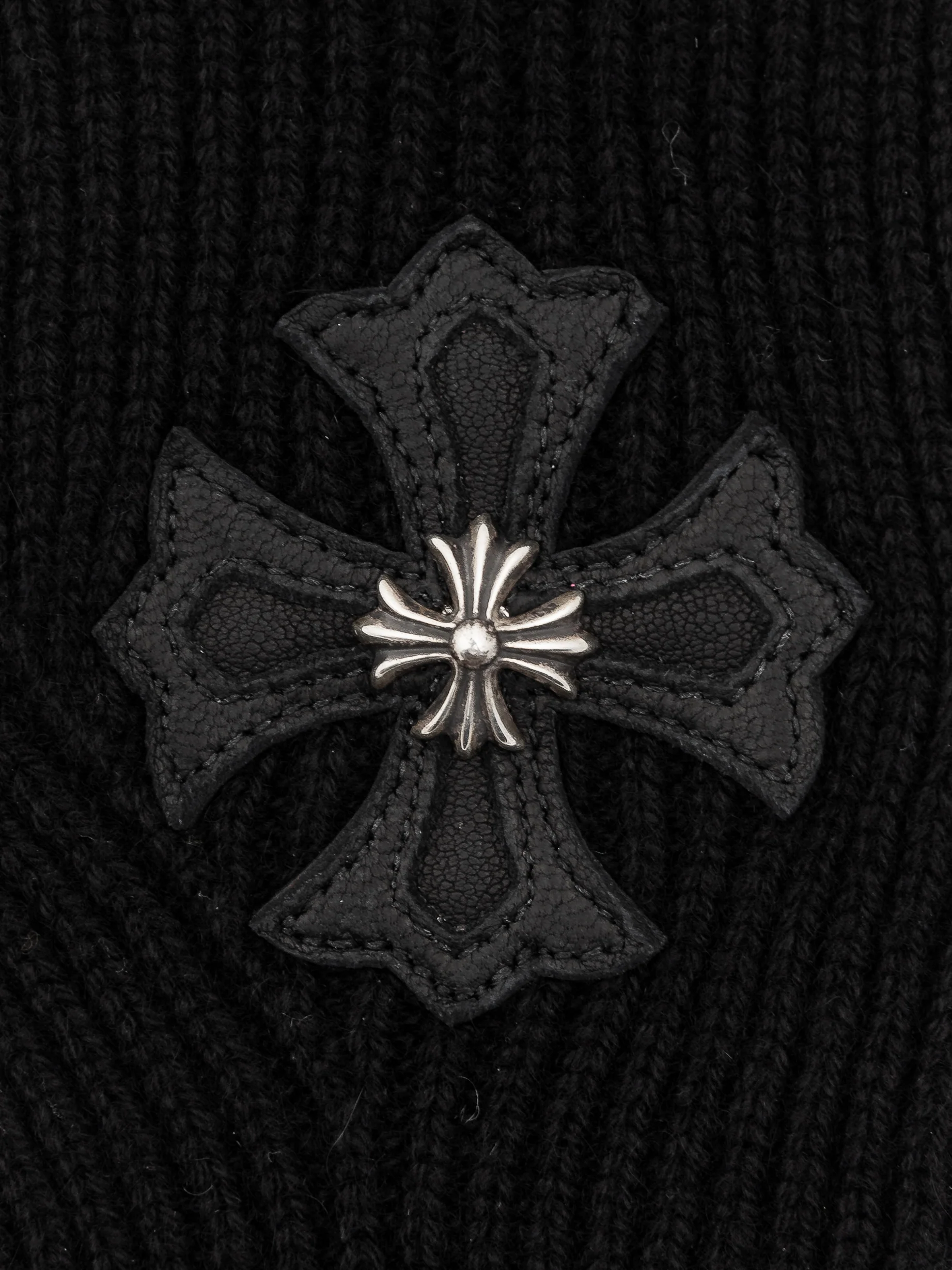 Studded Cashmere Fingerless Gloves - Image 2