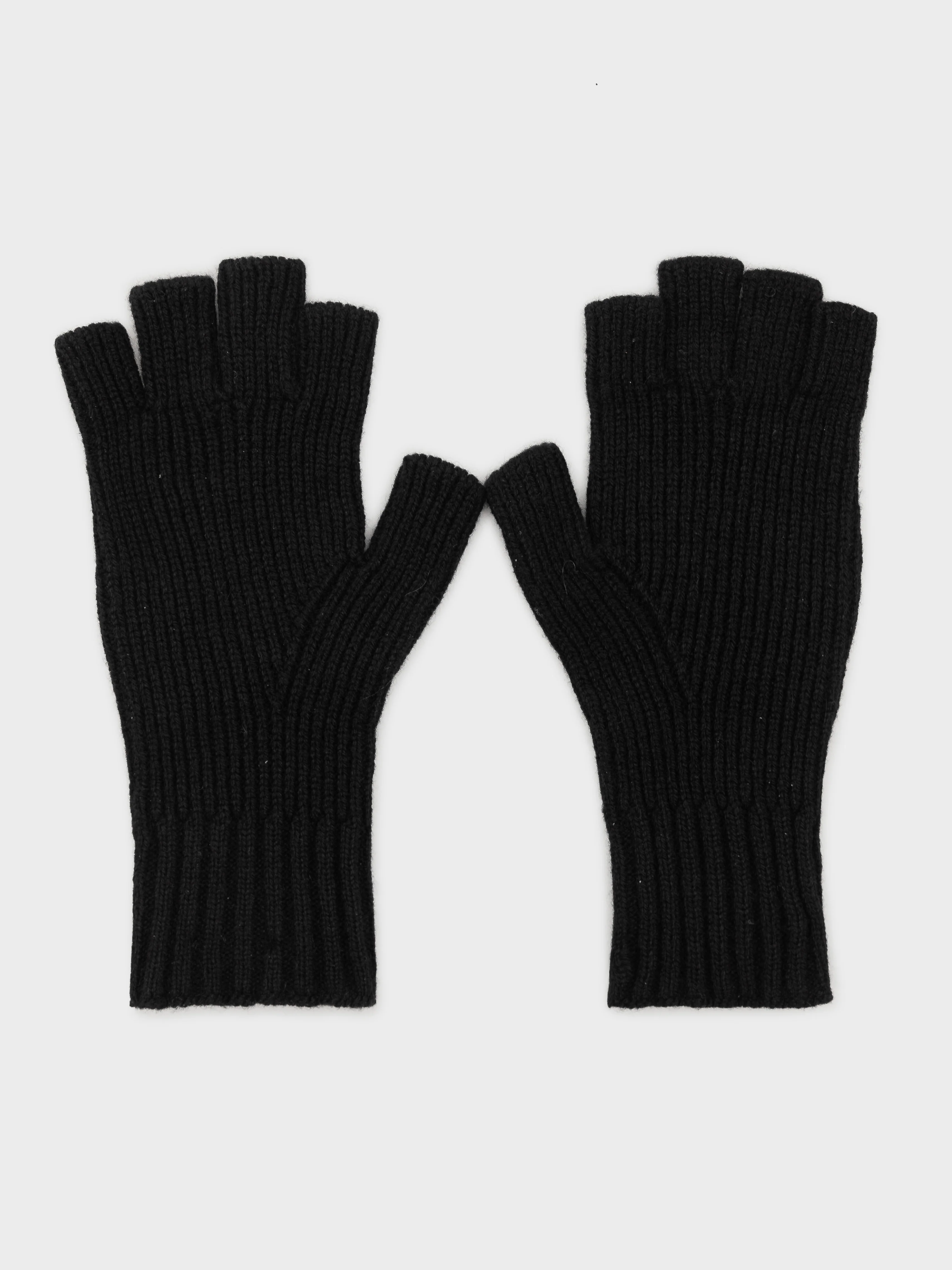 Studded Cashmere Fingerless Gloves - Image 3