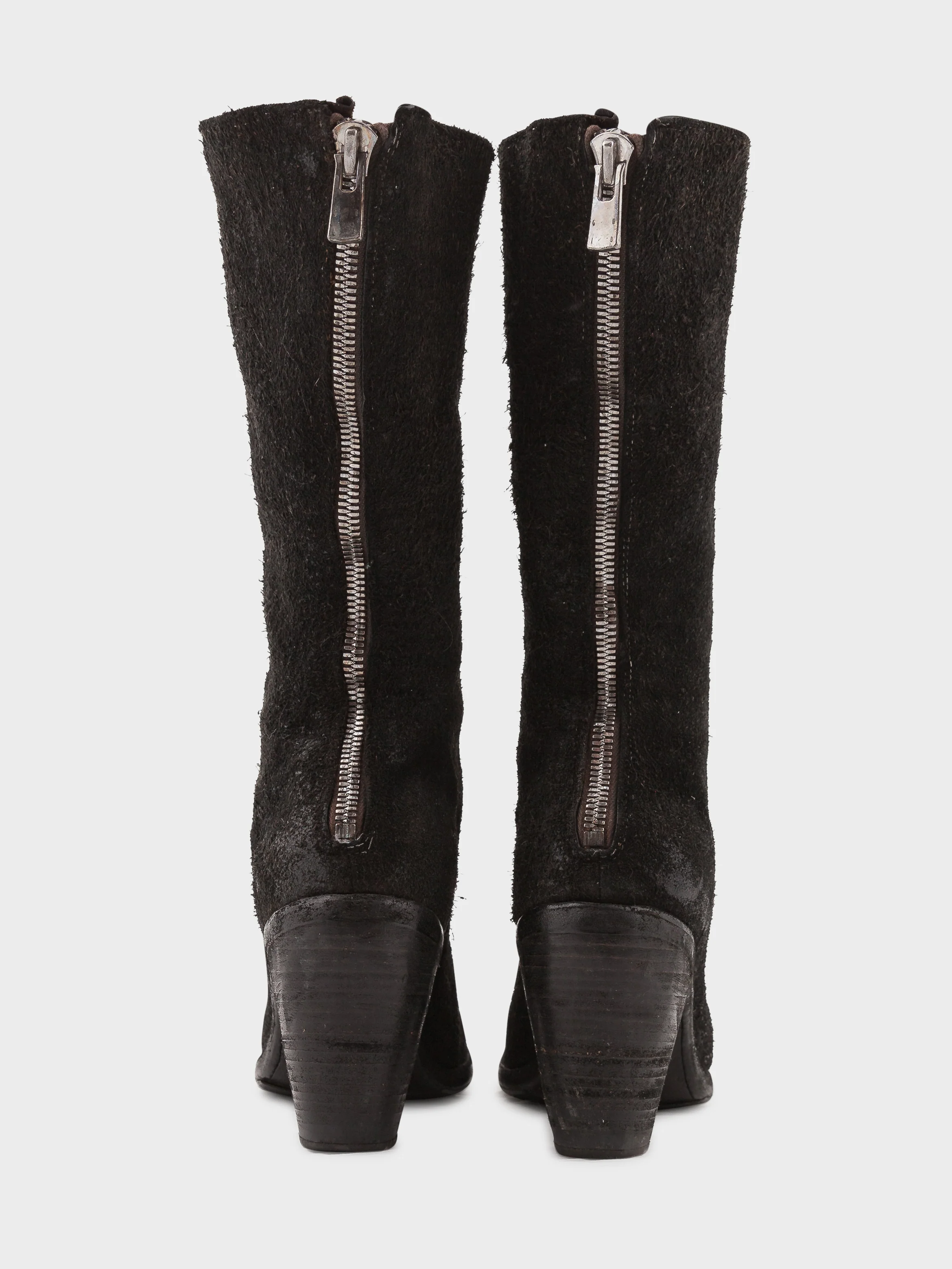 Suede Heeled Boots - Image 4