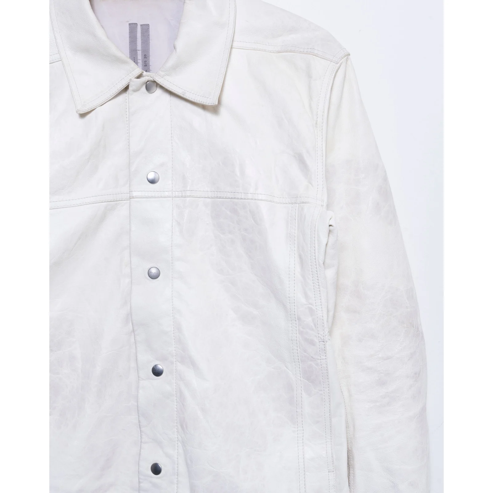 Tecuatl Chalk White Lamb Leather Jacket - Image 2
