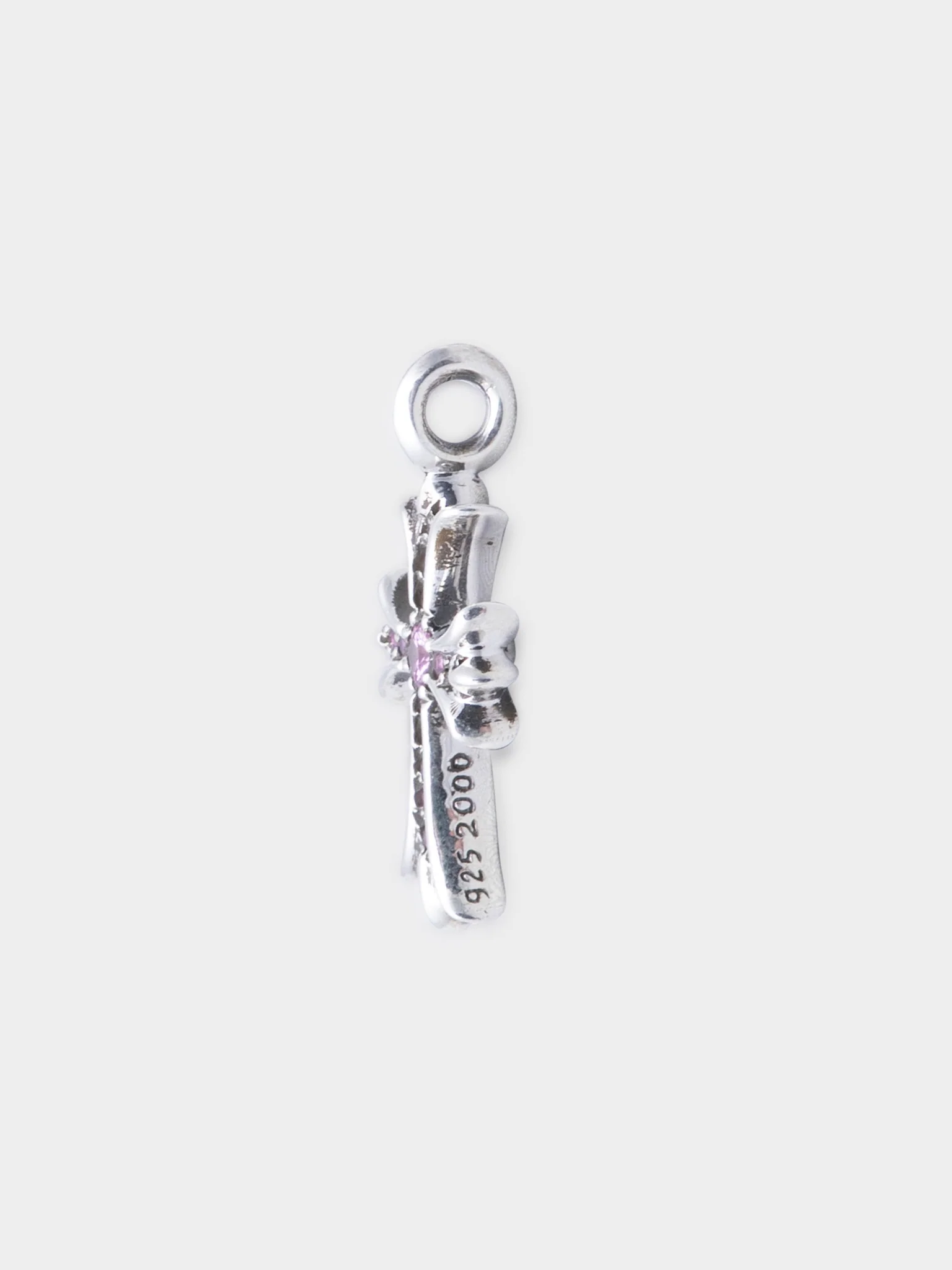Pink Sapphire “Tiny Fat” Cross Pendant - Image 3