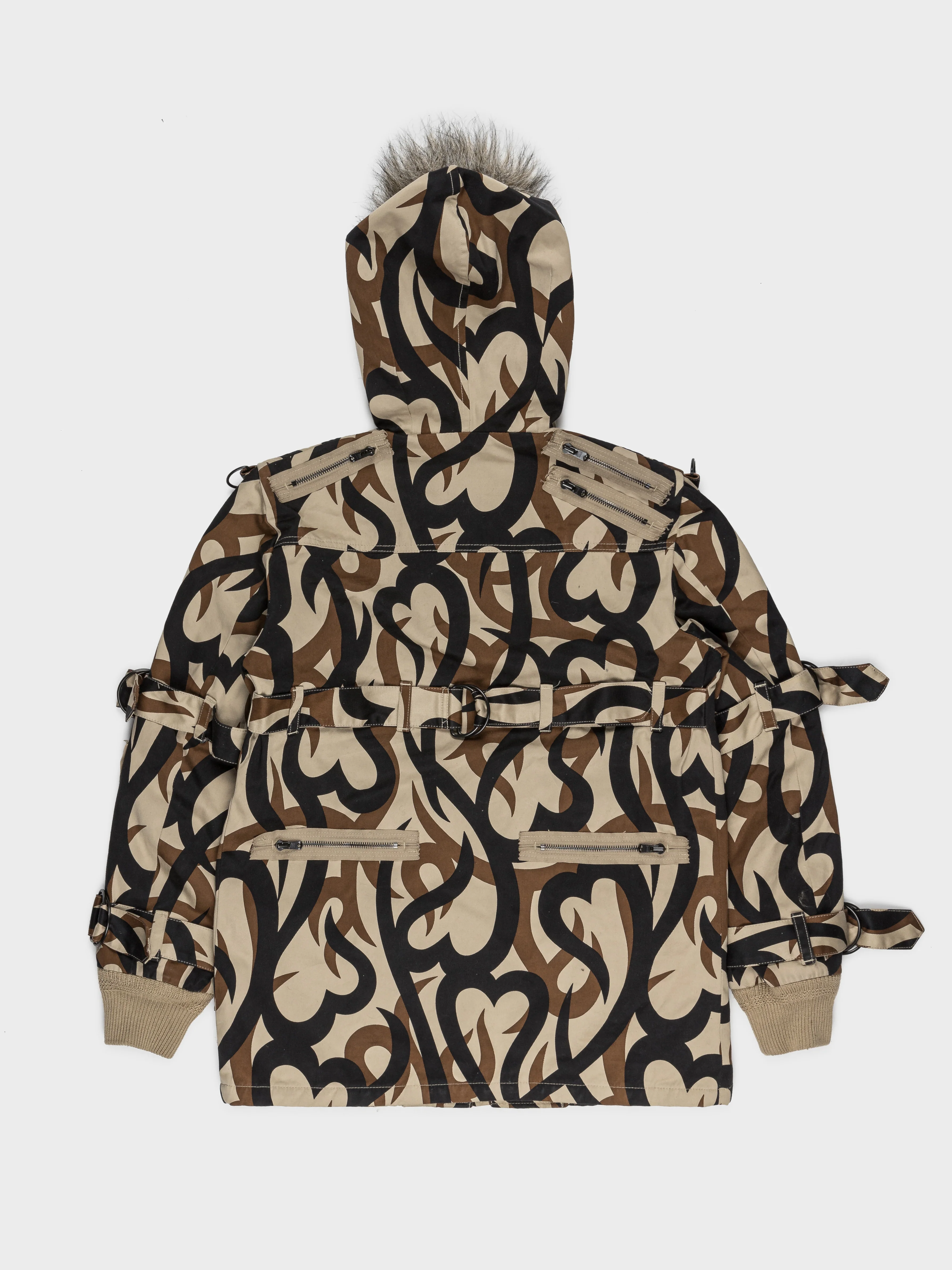 Tribal Camo Bondage Military Parka - Image 2