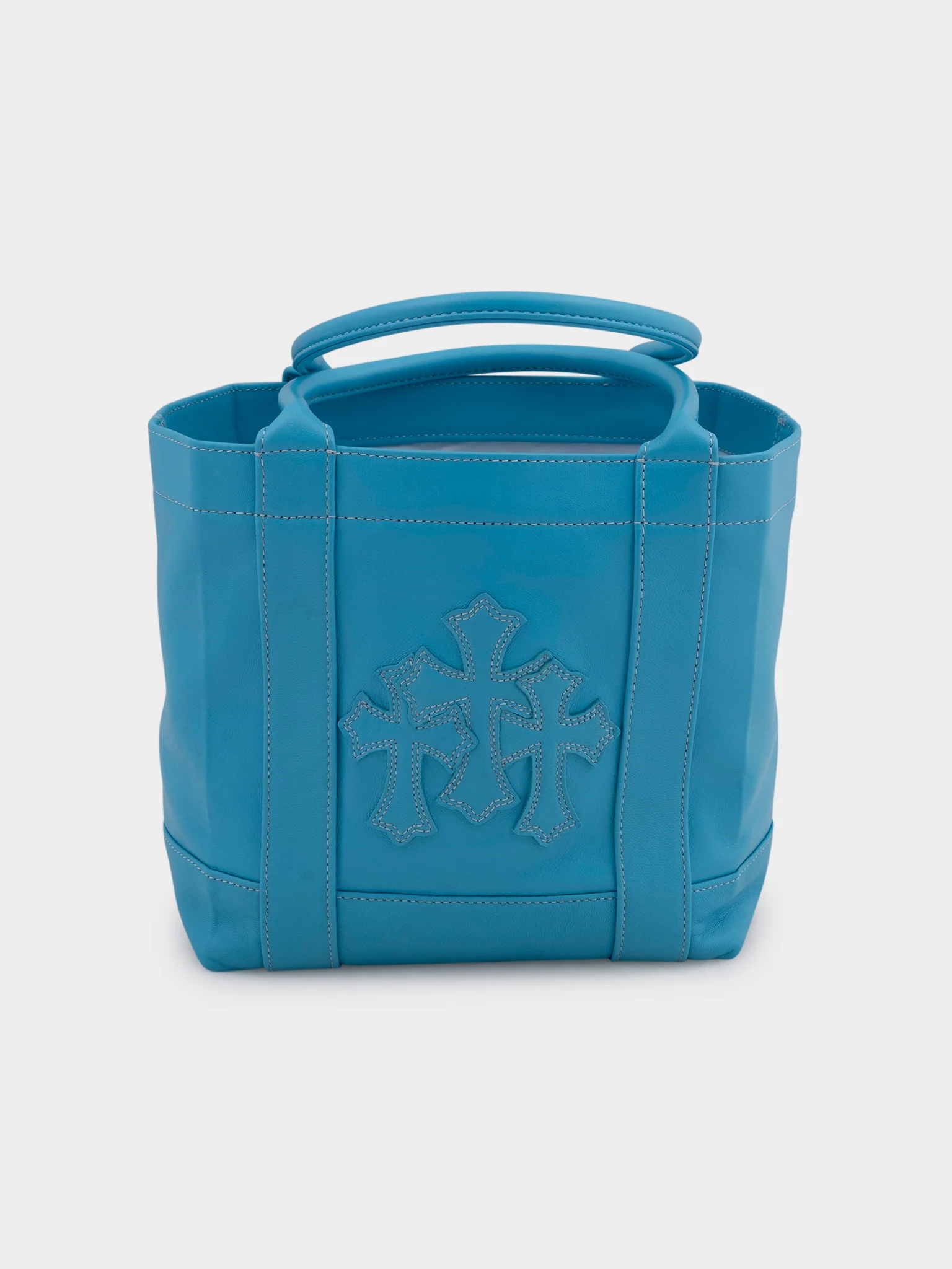 Triple Cross Patch Leather Tote Bag - Image 7