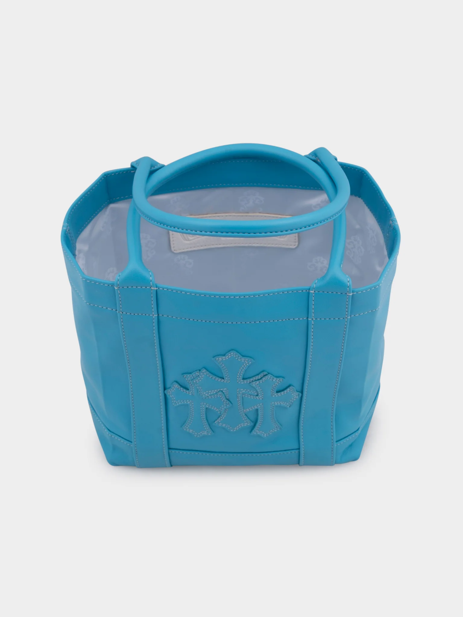 Triple Cross Patch Leather Tote Bag - Image 8