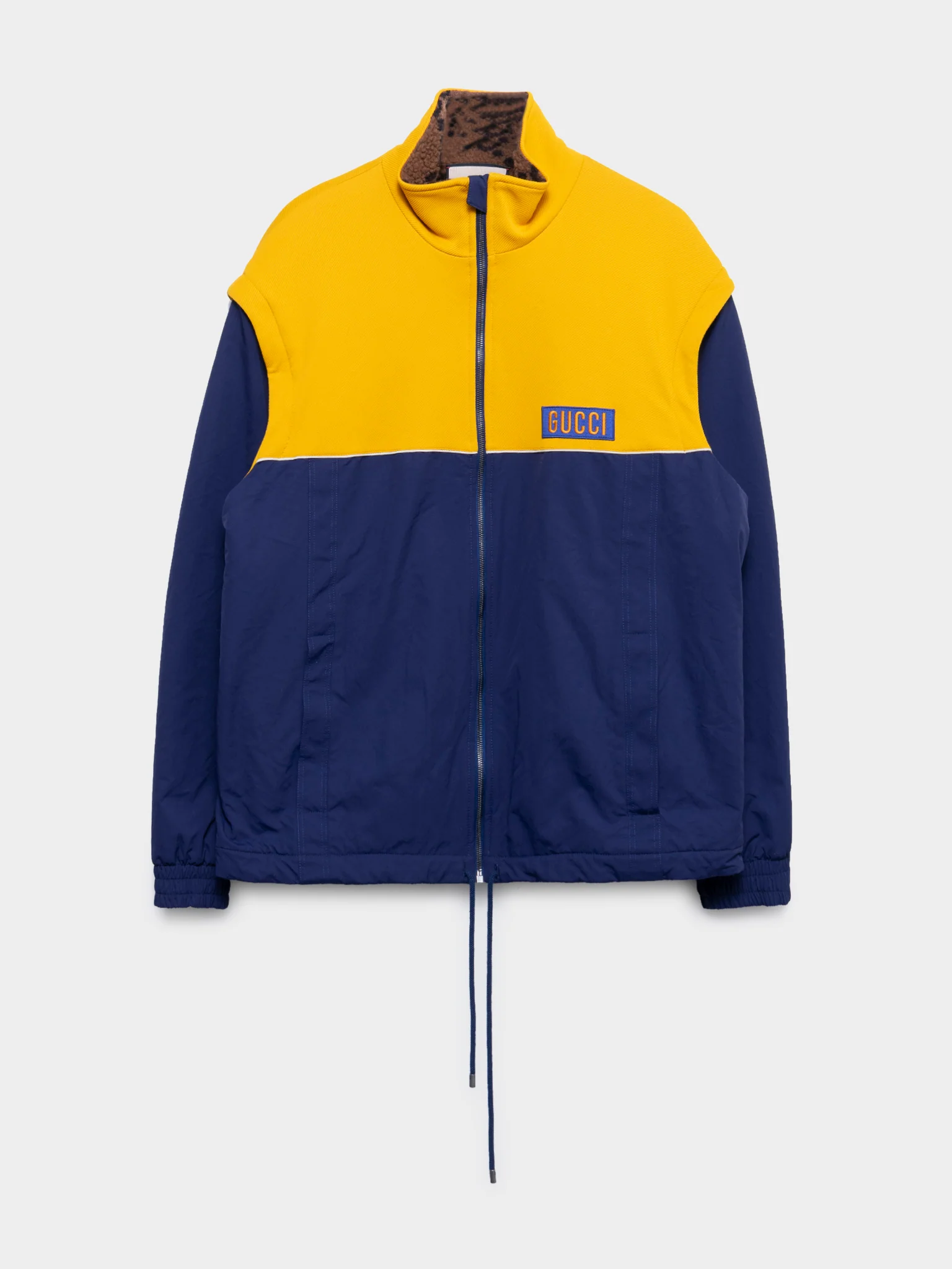Two-Tone Technical Fleece Jersey Jacket