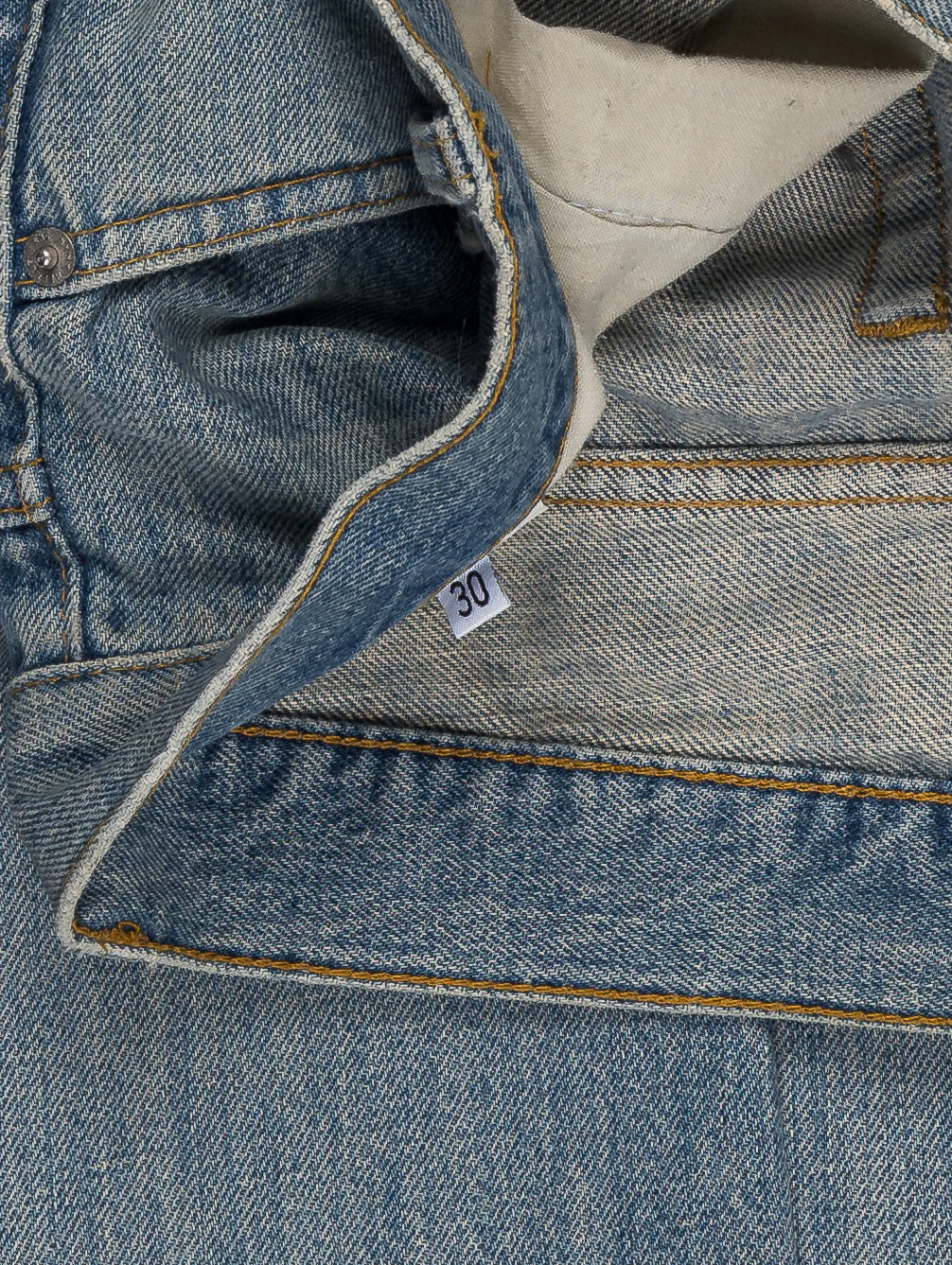 Vintage Faded Blue Denim - Image 4