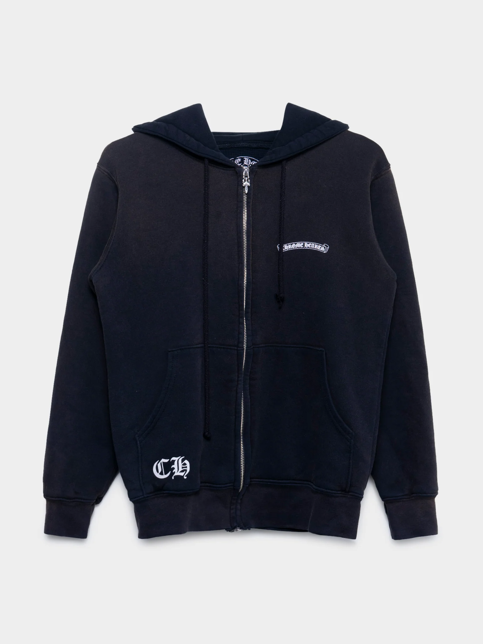 Vintage Sun-faded Thermal USA Zip-up Hoodie