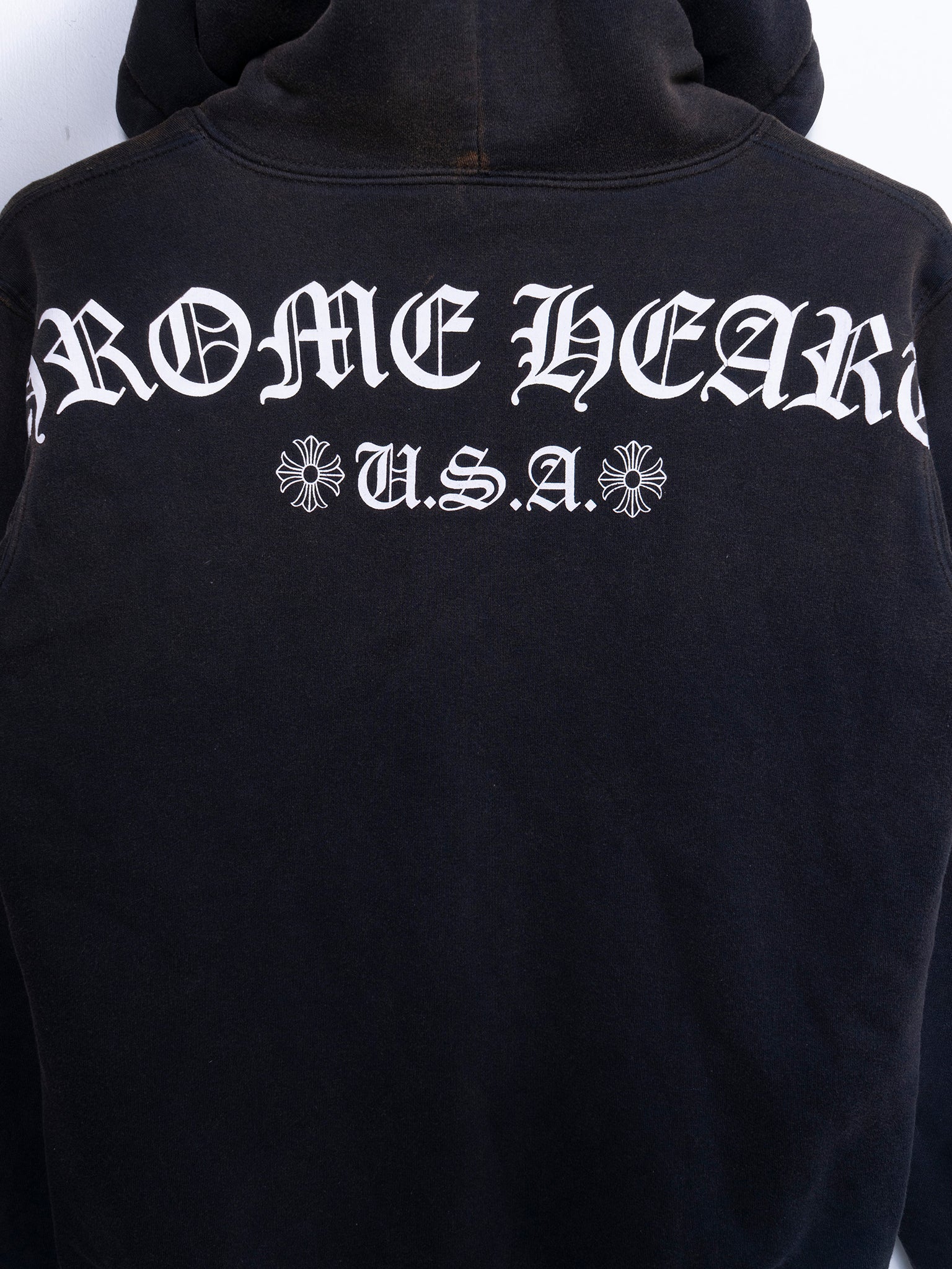 Vintage Sun-faded Thermal USA Zip-up Hoodie - Image 4