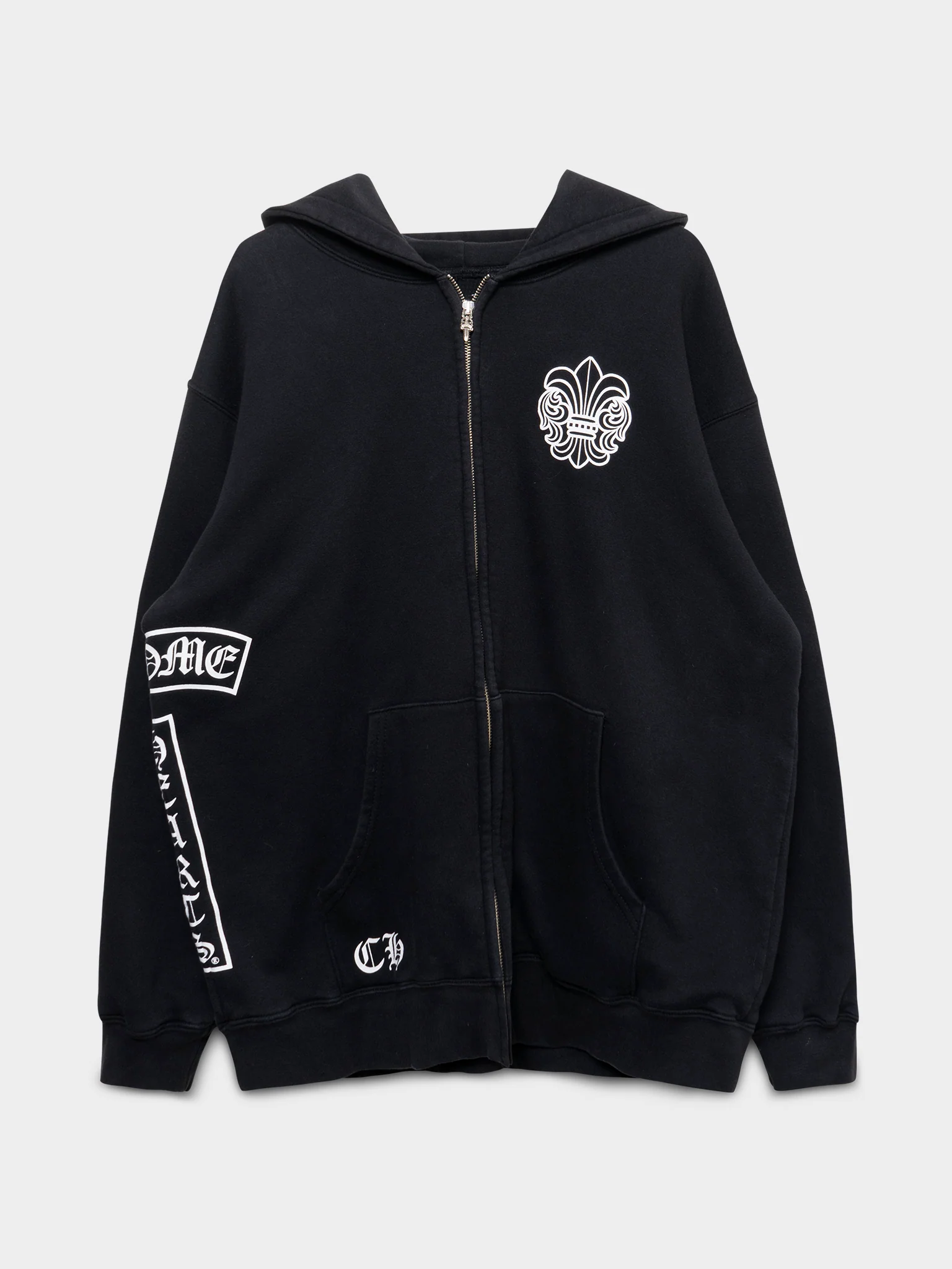 Vintage Thermal Zip-Up Hoodie