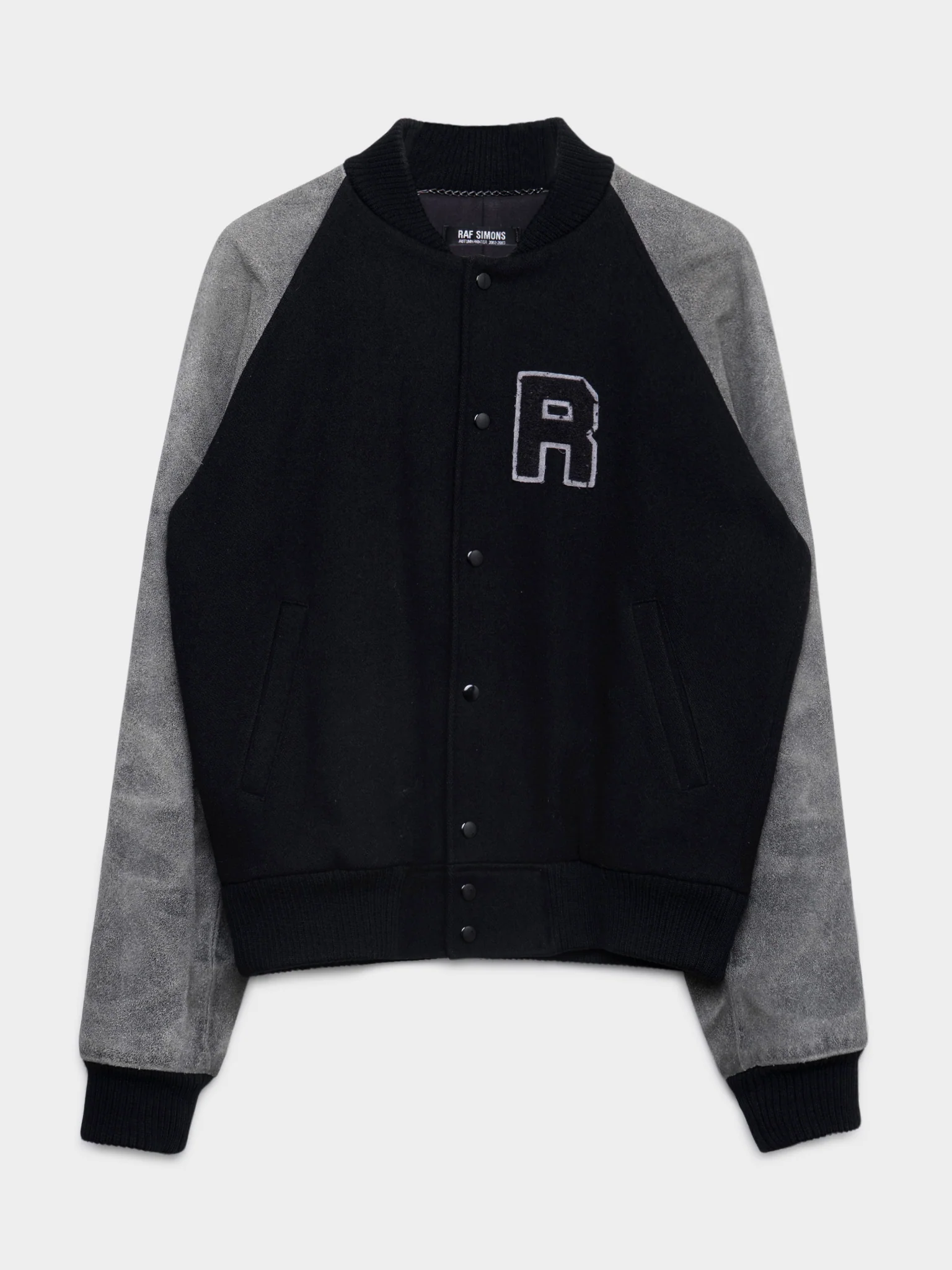 'Virginia Creeper' Blistered Leather Varsity Jacket