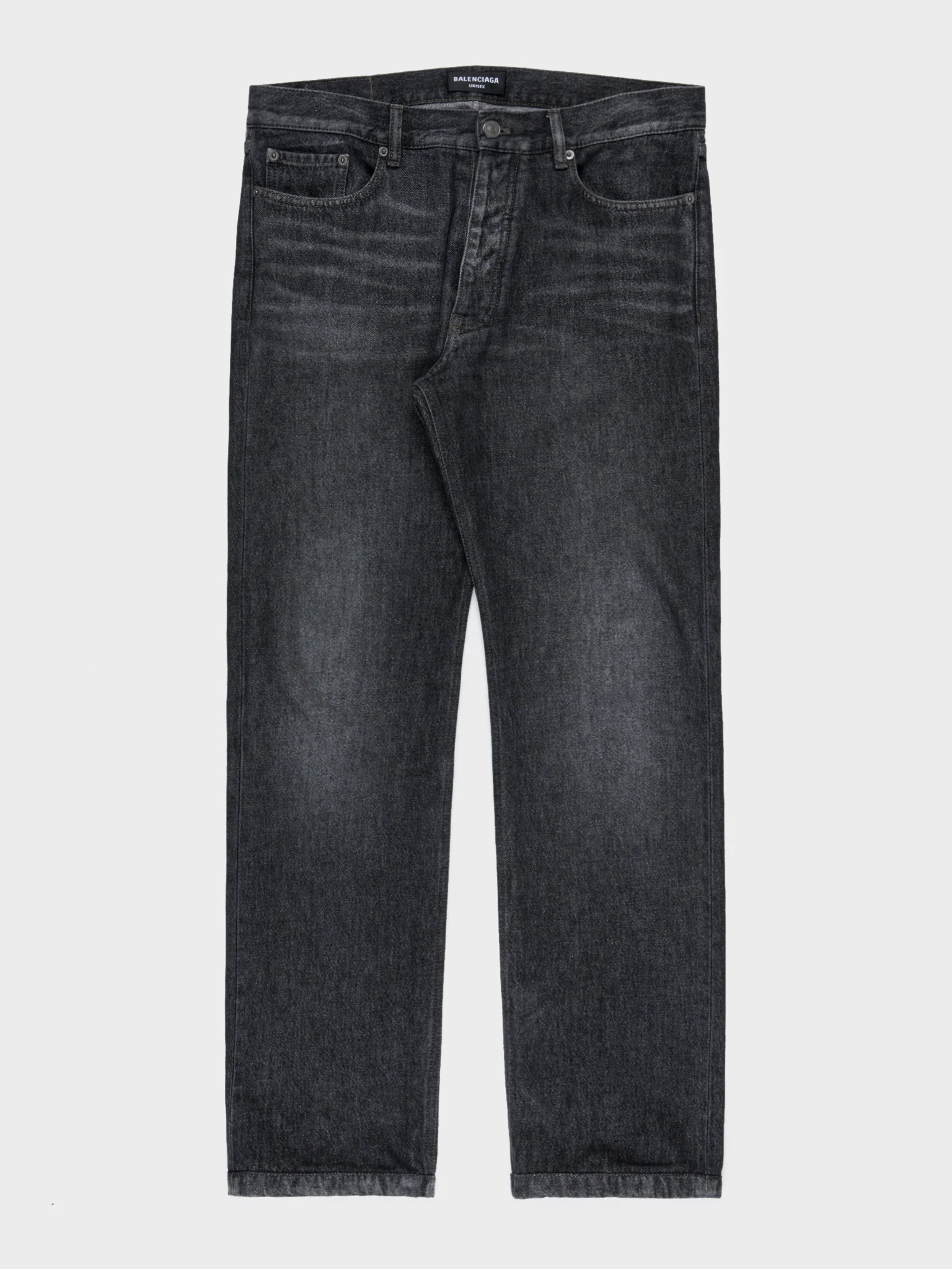 Washed Straight Jeans