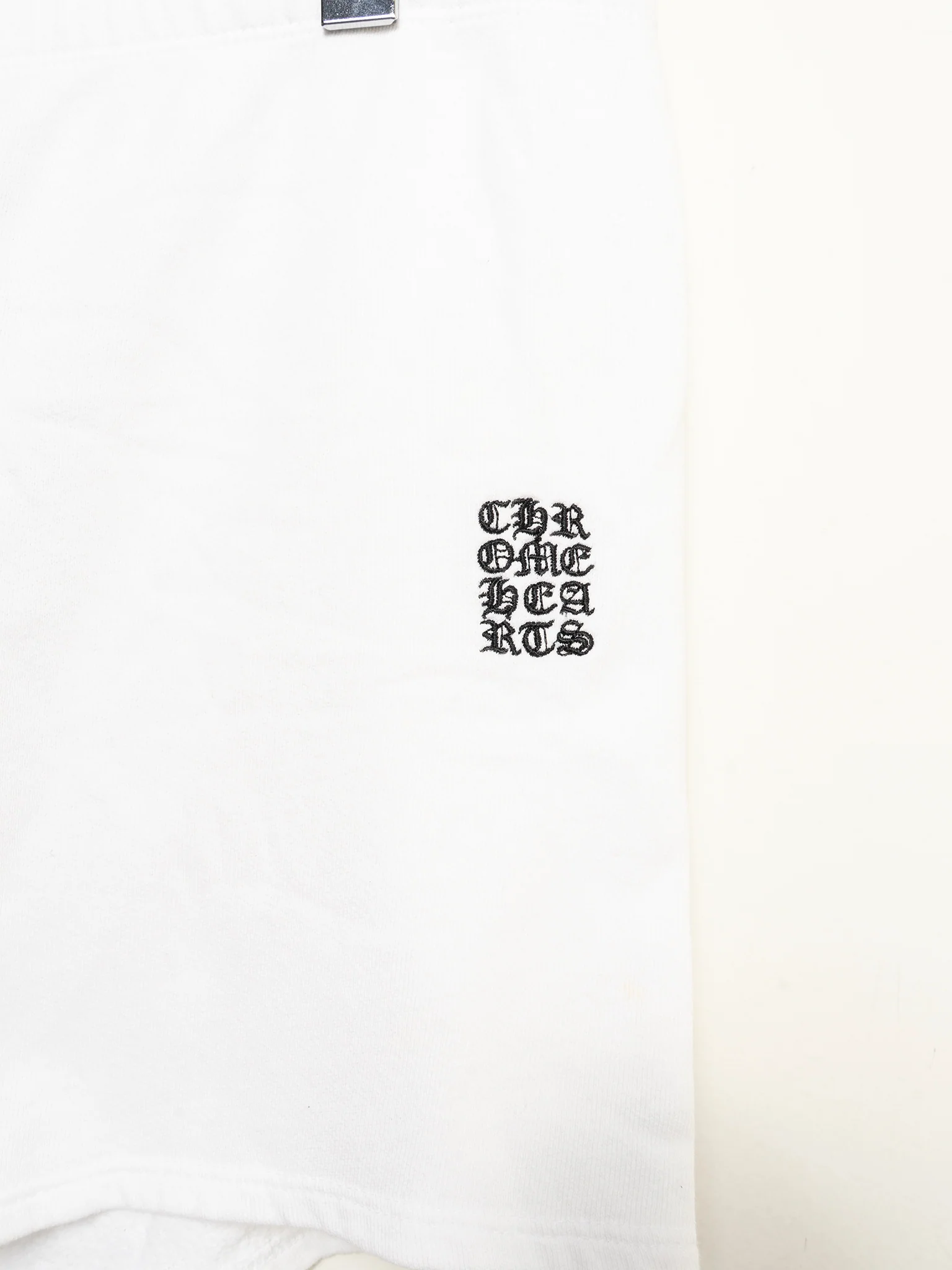 White Embroidered Booty Shorts - Image 2