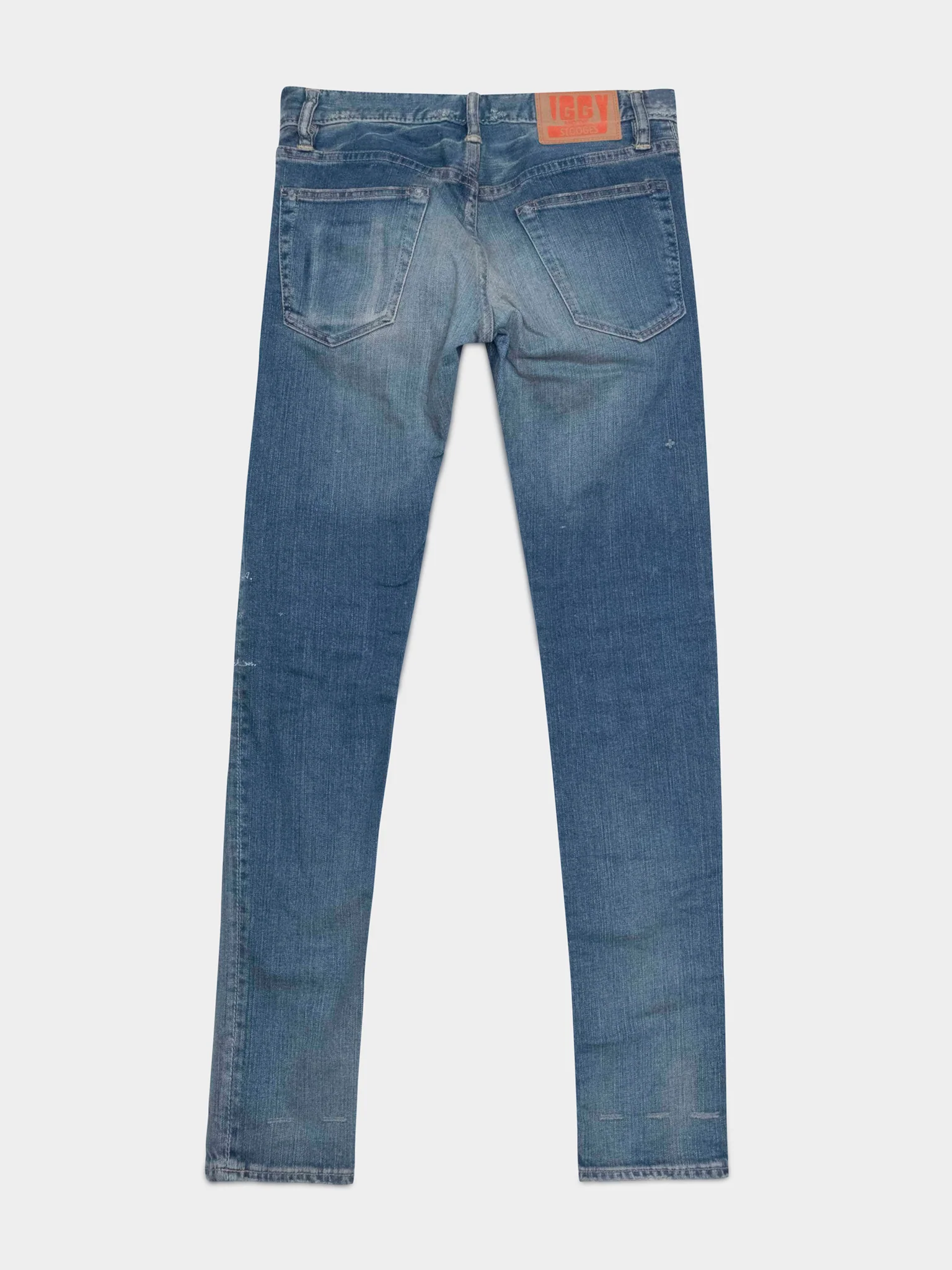 White Embroidered Face Jeans - Image 2