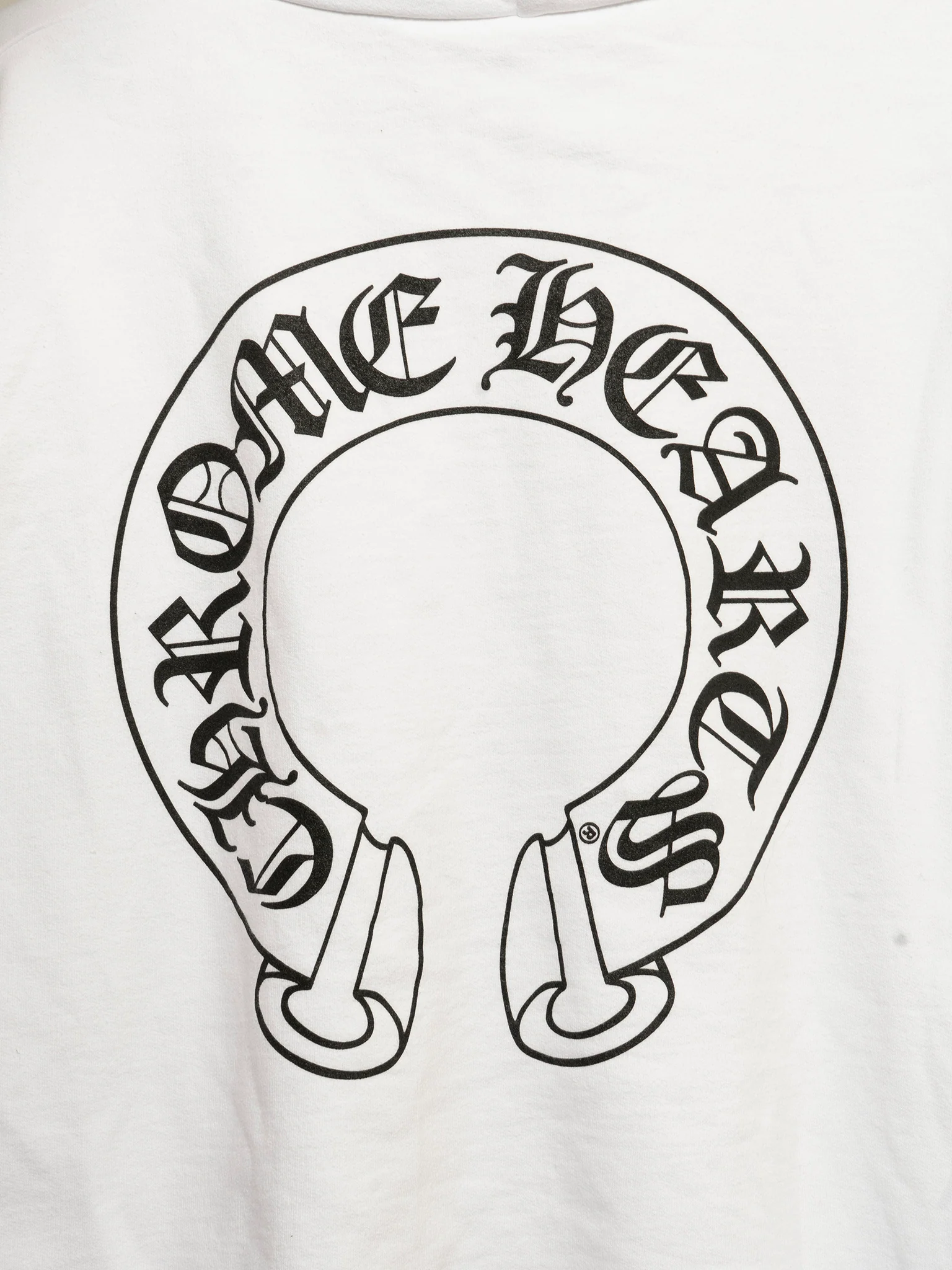White Floral Horseshoe Zip-up Hoodie - Image 4