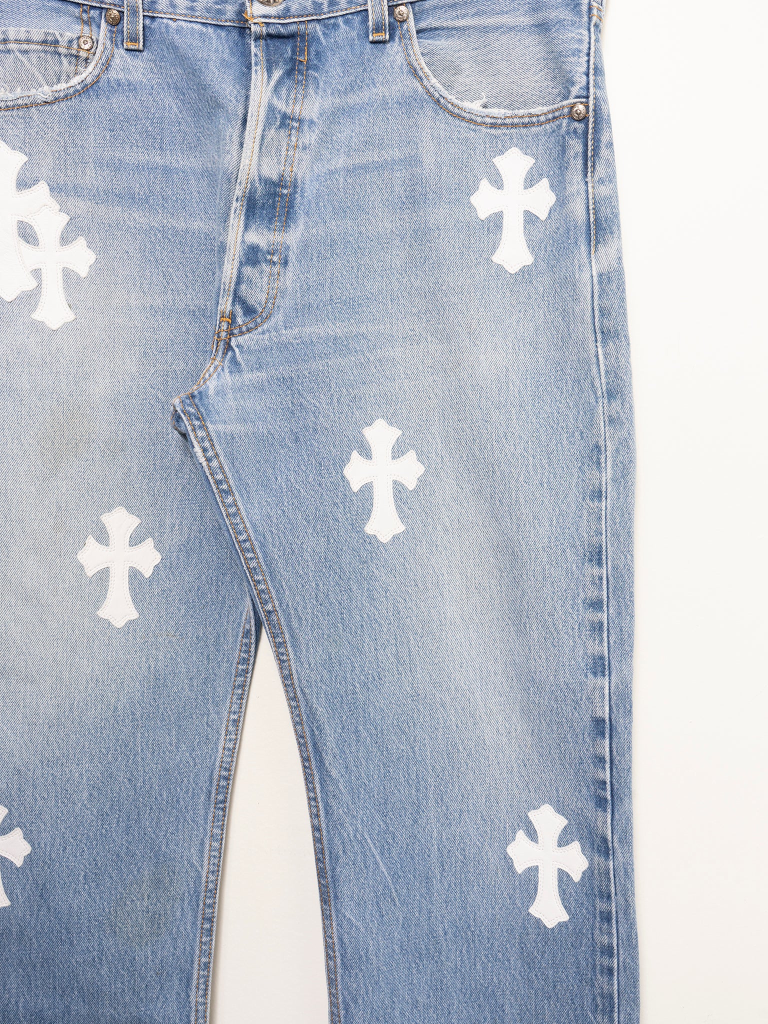 White Patch Levi's 501 Jeans - Image 2