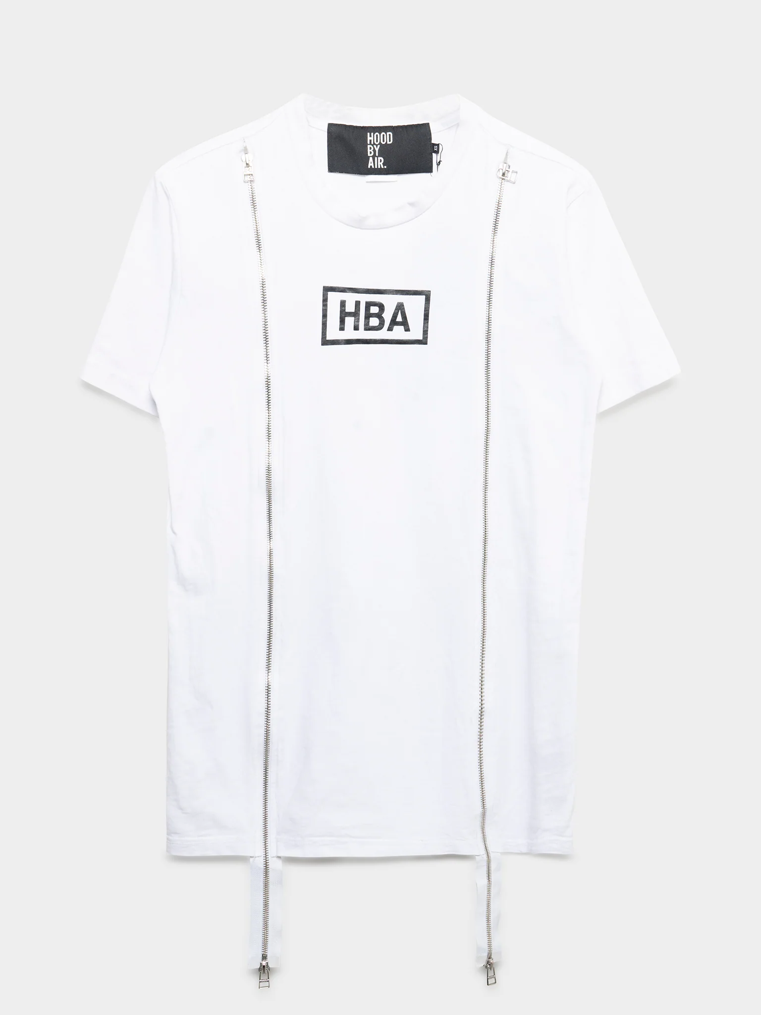 White Zipper T-Shirt