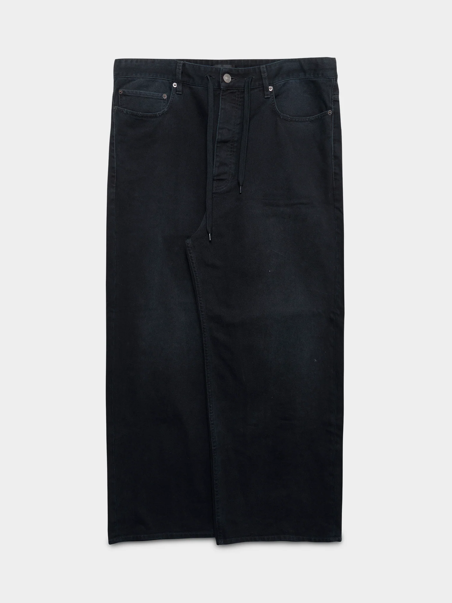 Wide Leg Drawstring Jeans