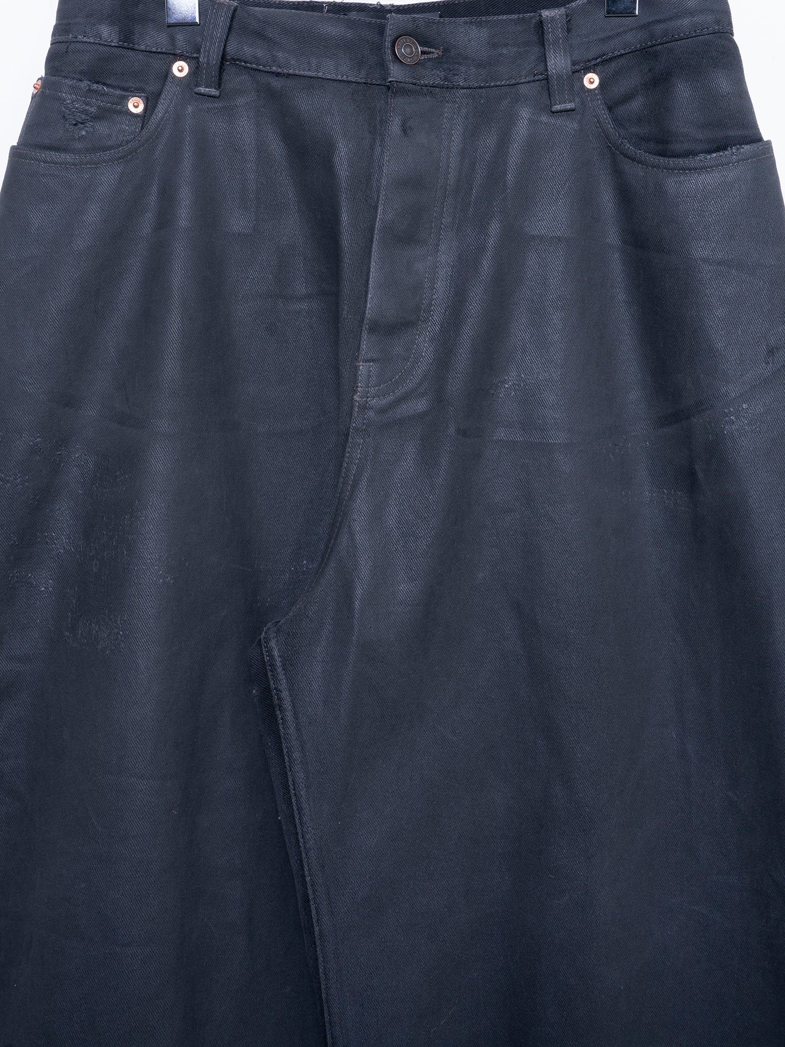 Wide Legged Waxed Jeans - Image 2