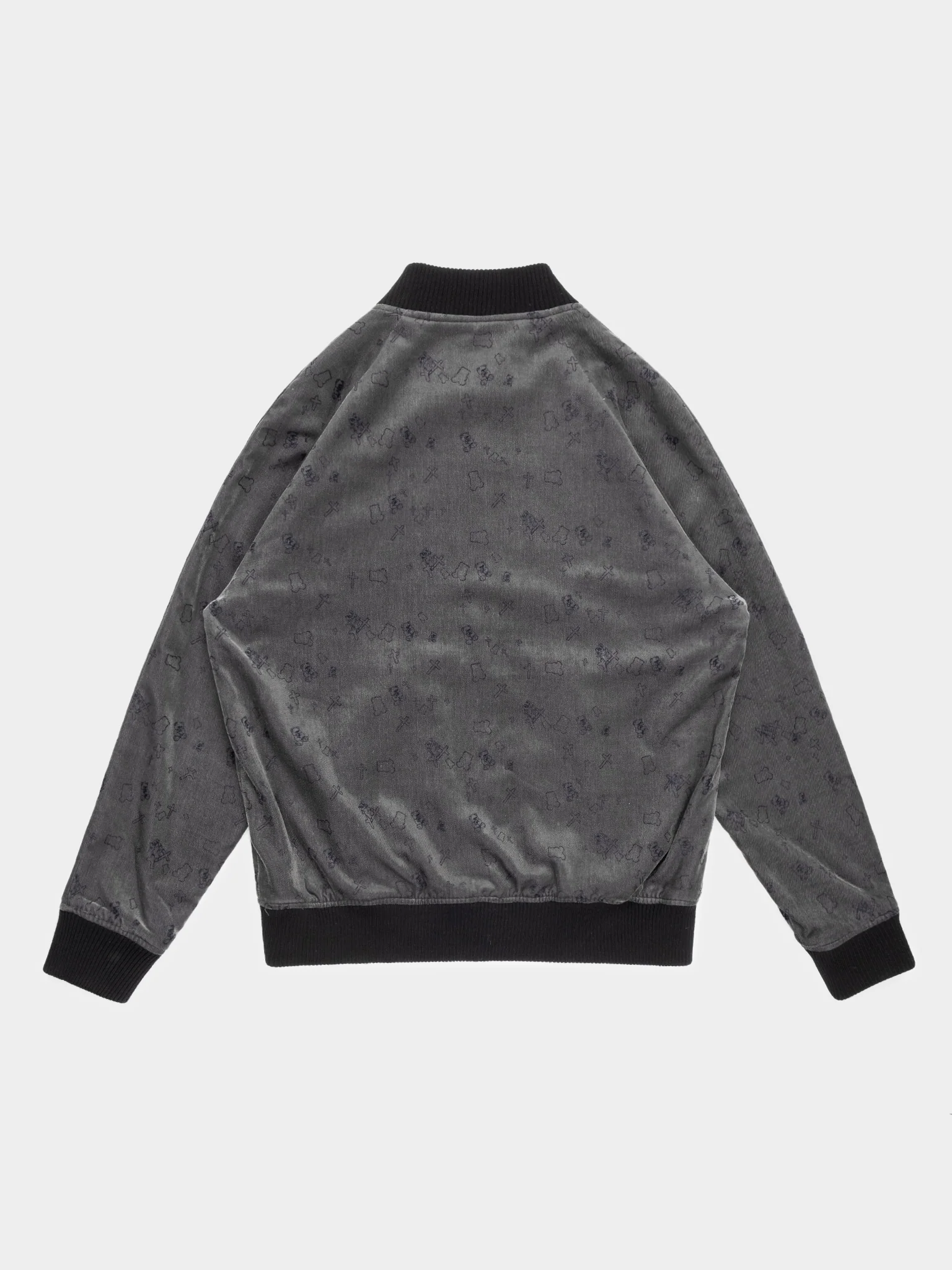 'Witch's Cell Division' Teddy Bear Velour Bomber Jacket - Image 2