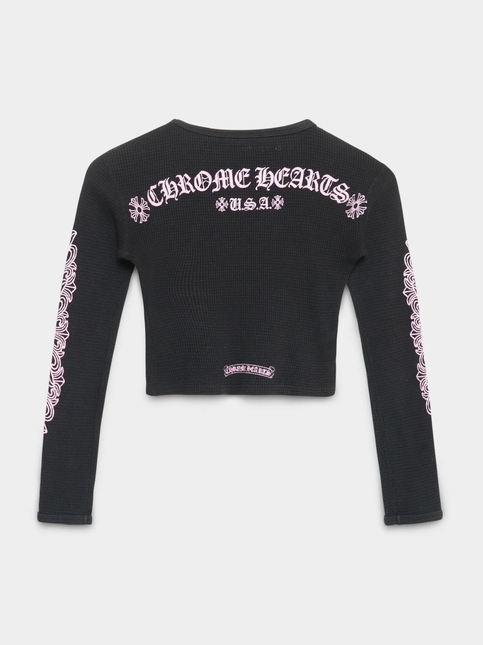 Pink on Black Thermal Shirt - Image 3