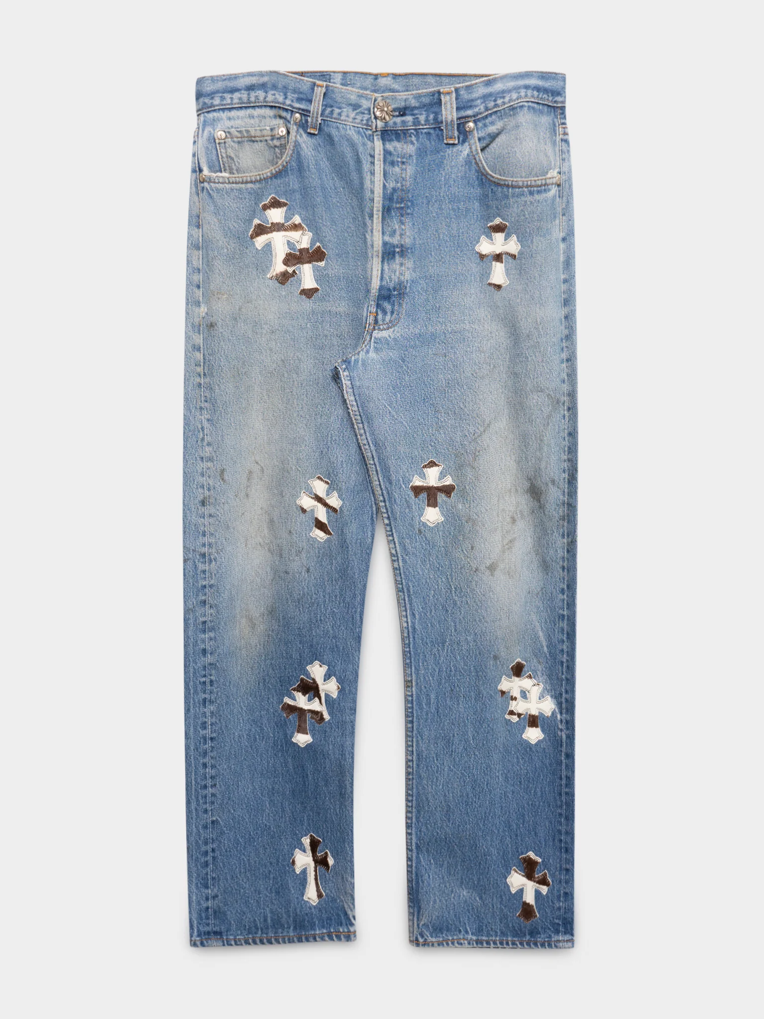 Zebra Patched Jeans