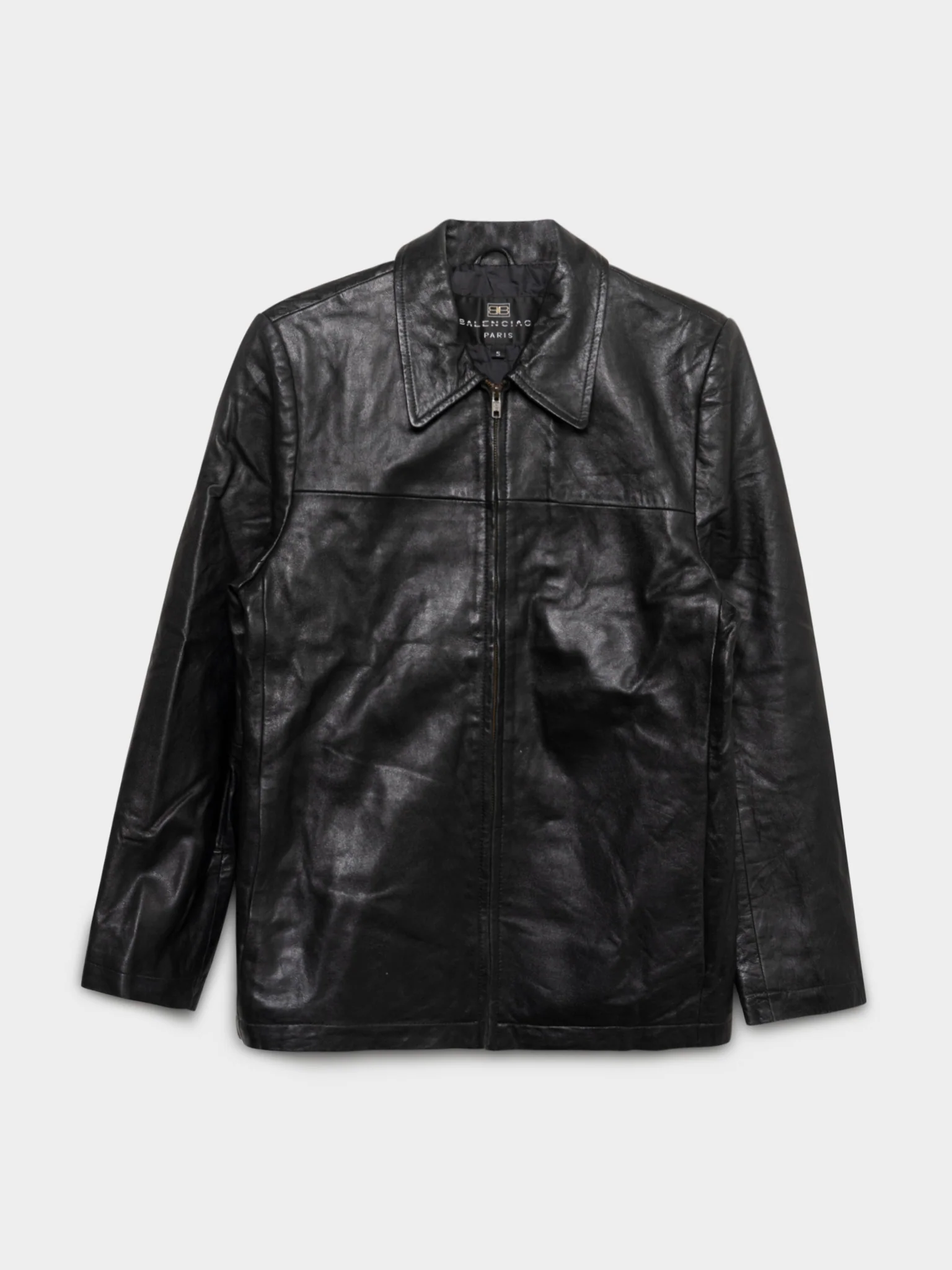Zip-Up Leather Jacket